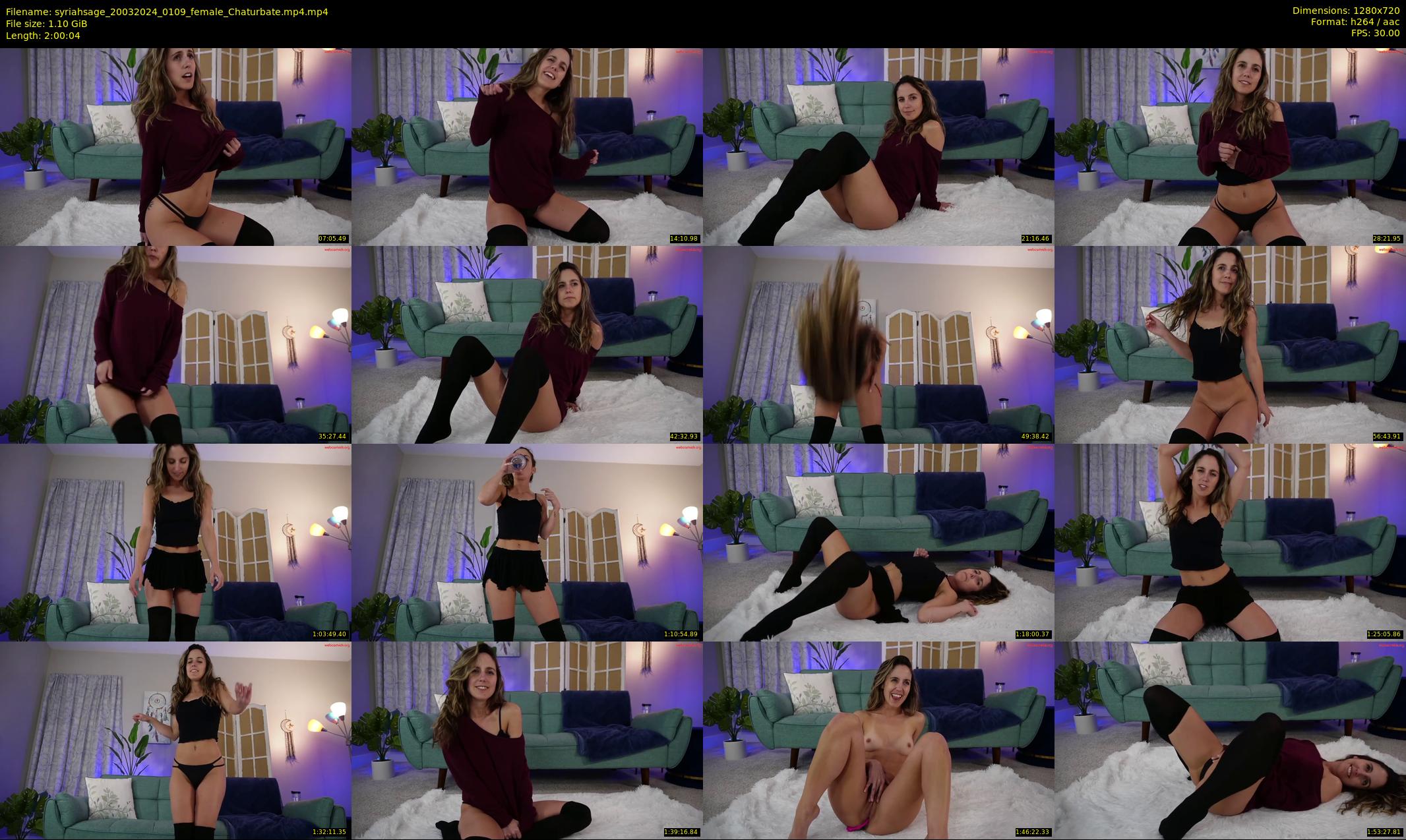 syriahsage — 121 minute Chaturbate female cam show recording, 720p, Mar 20, 2024