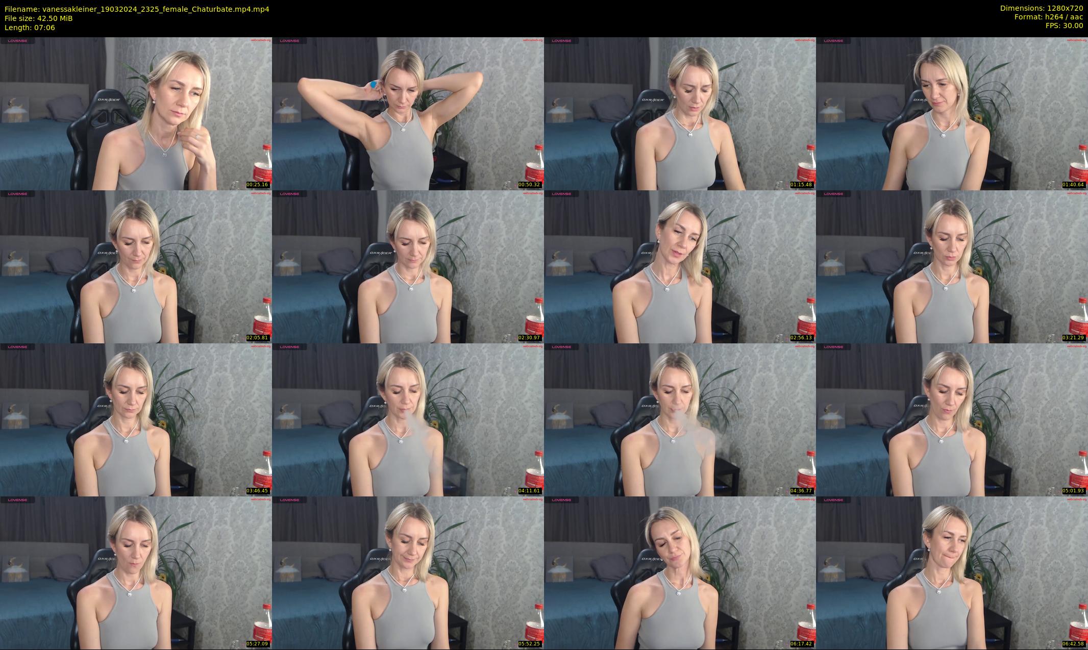 vanessakleiner — 8 minute Chaturbate female cam show recording, 720p, Mar 19, 2024