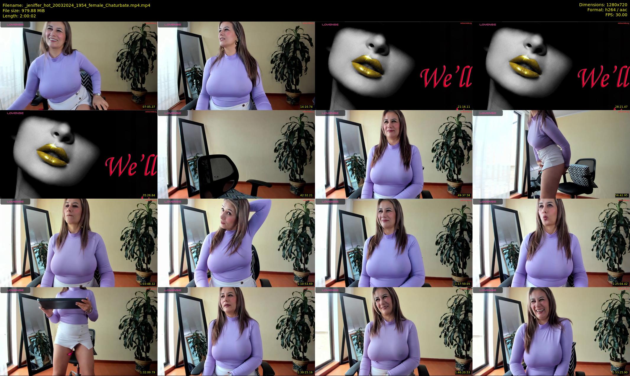 _jeniffer_hot — 121 minute Chaturbate female cam show recording, 720p, Mar 20, 2024