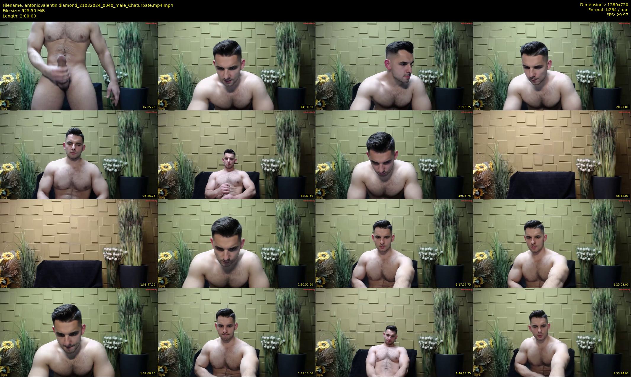 antoniovalentinidiamond — 120 minute Chaturbate male cam show recording, 720p, Mar 21, 2024