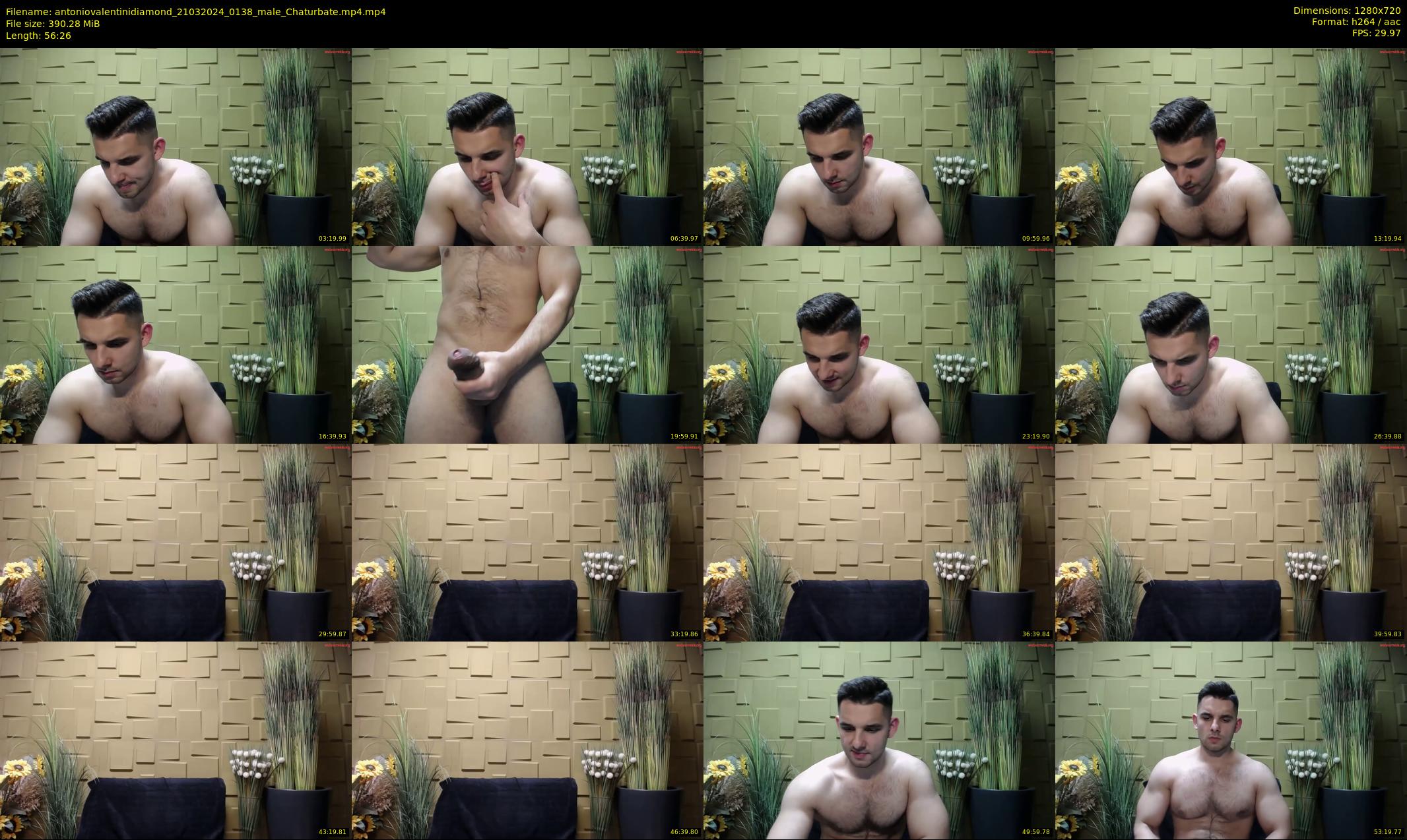 antoniovalentinidiamond — 57 minute Chaturbate male cam show recording, 720p, Mar 21, 2024