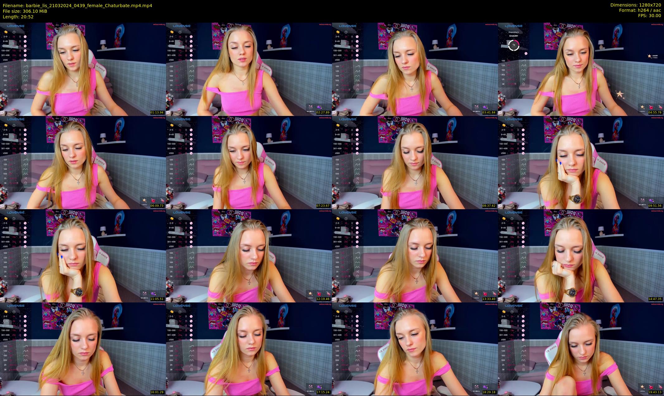 barbie_lis — 21 minute Chaturbate female cam show recording, 720p, Mar 21, 2024