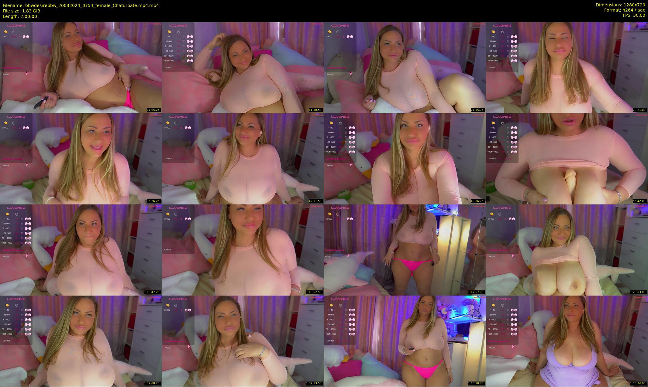 bbwdesirebbw — 120 minute Chaturbate female cam show recording, 720p, Mar 20, 2024