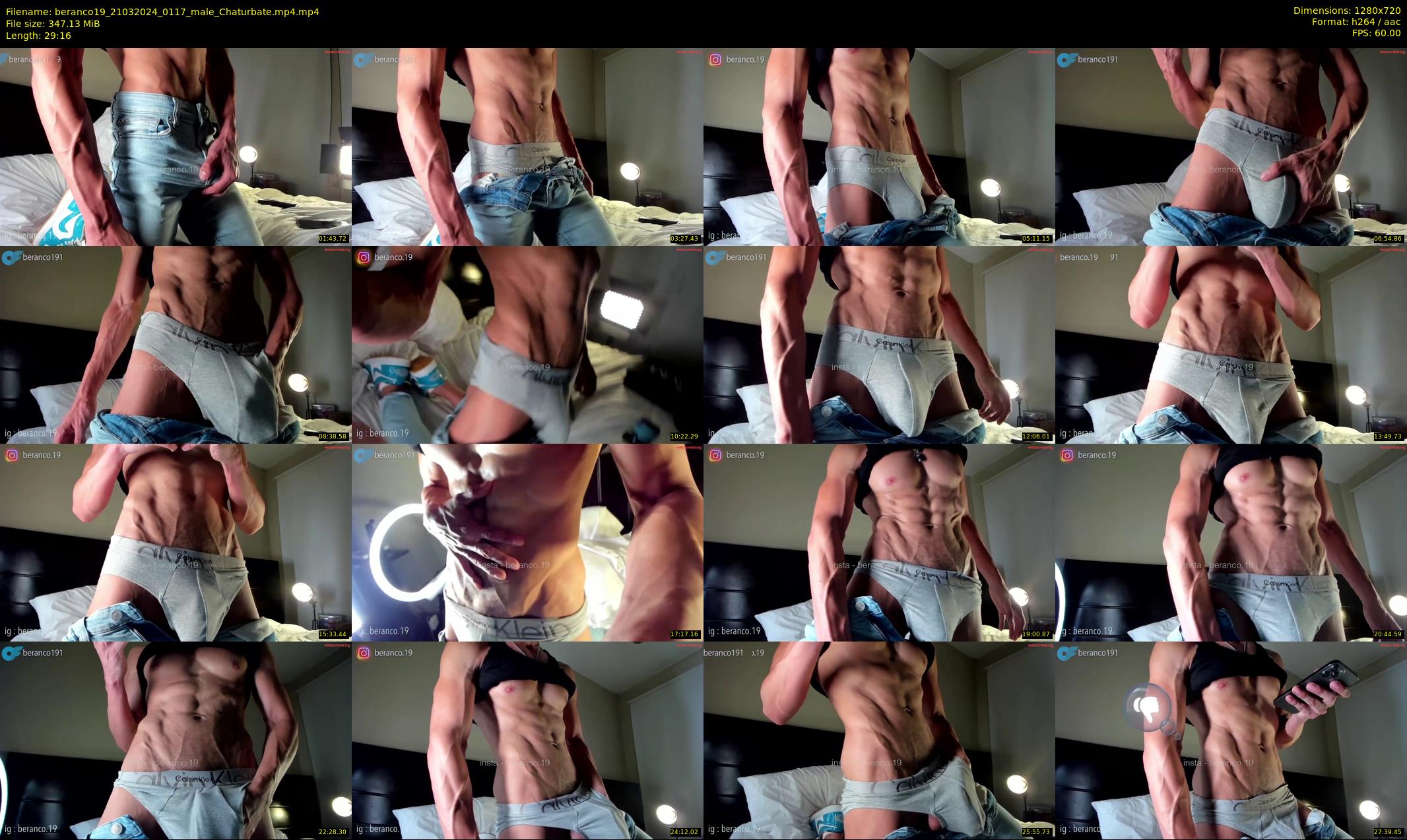beranco19 — 30 minute Chaturbate male cam show recording, 720p, Mar 21, 2024