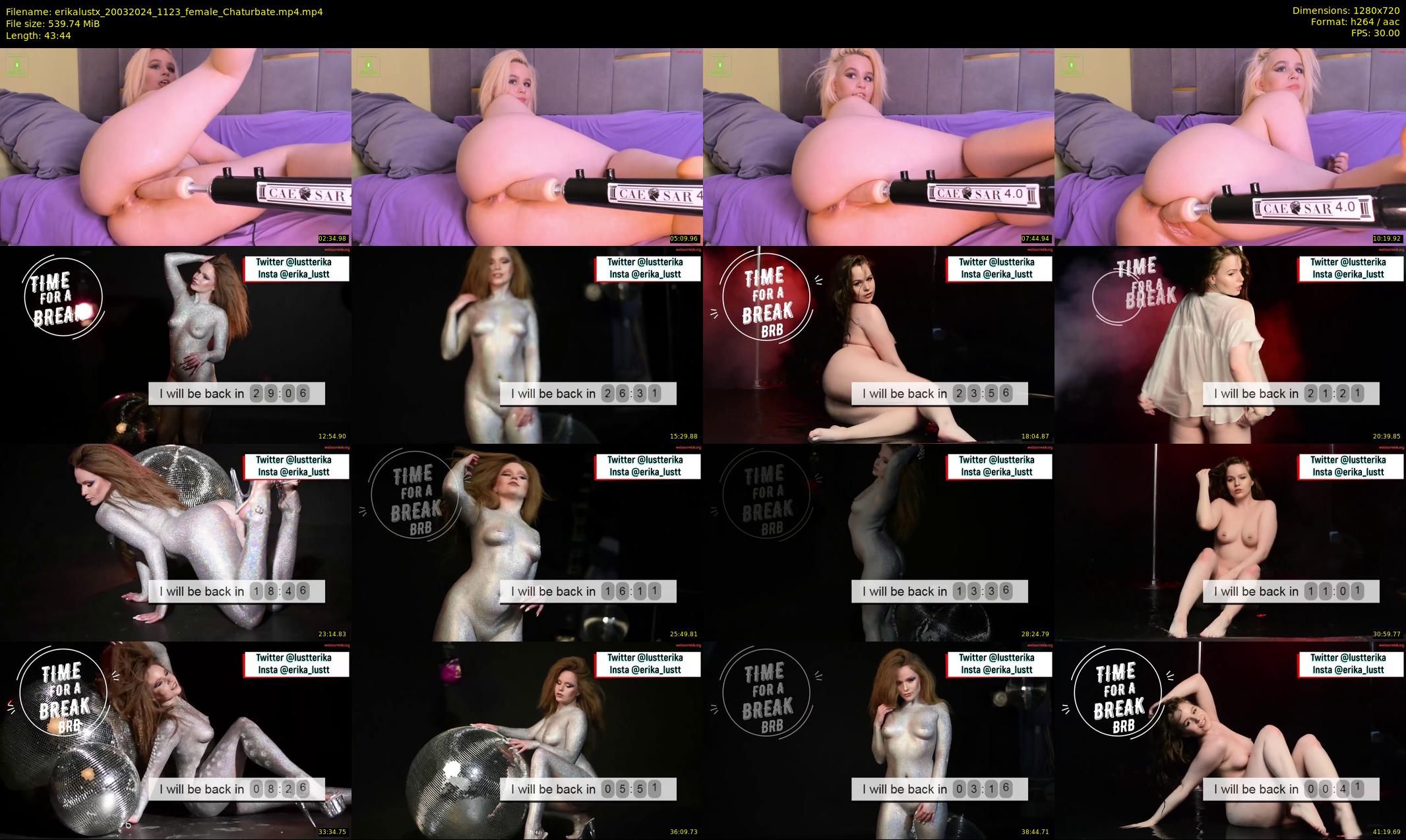 erikalustx — 44 minute Chaturbate female cam show recording, 720p, Mar 20, 2024