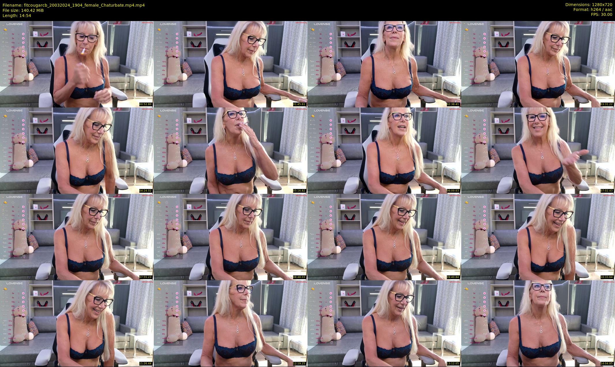 fitcougarcb — 15 minute Chaturbate female cam show recording, 720p, Mar 20, 2024