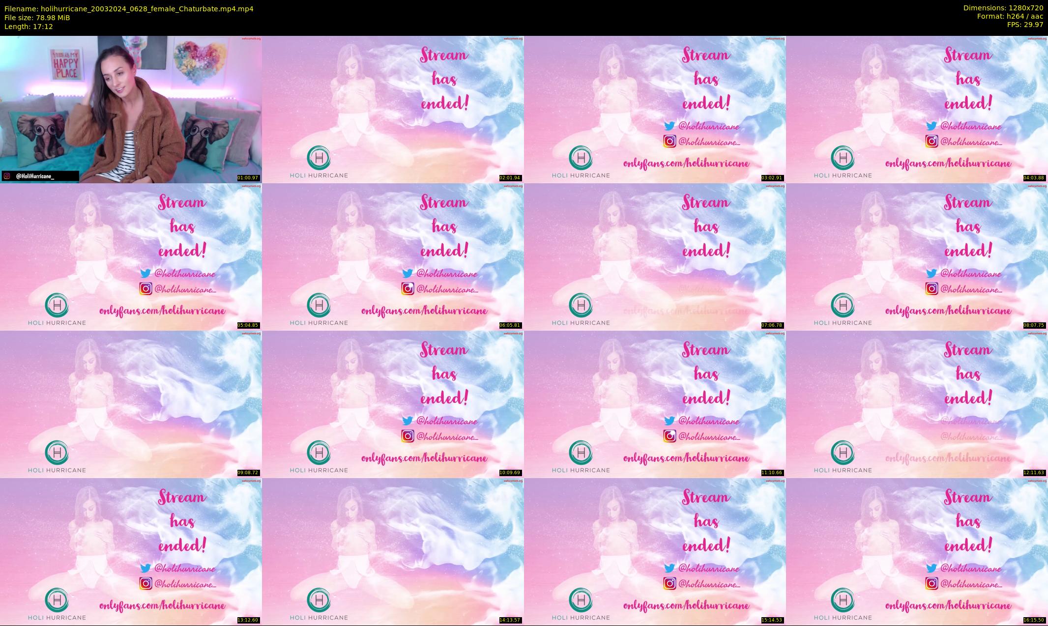 holihurricane — 18 minute Chaturbate female cam show recording, 720p, Mar 20, 2024