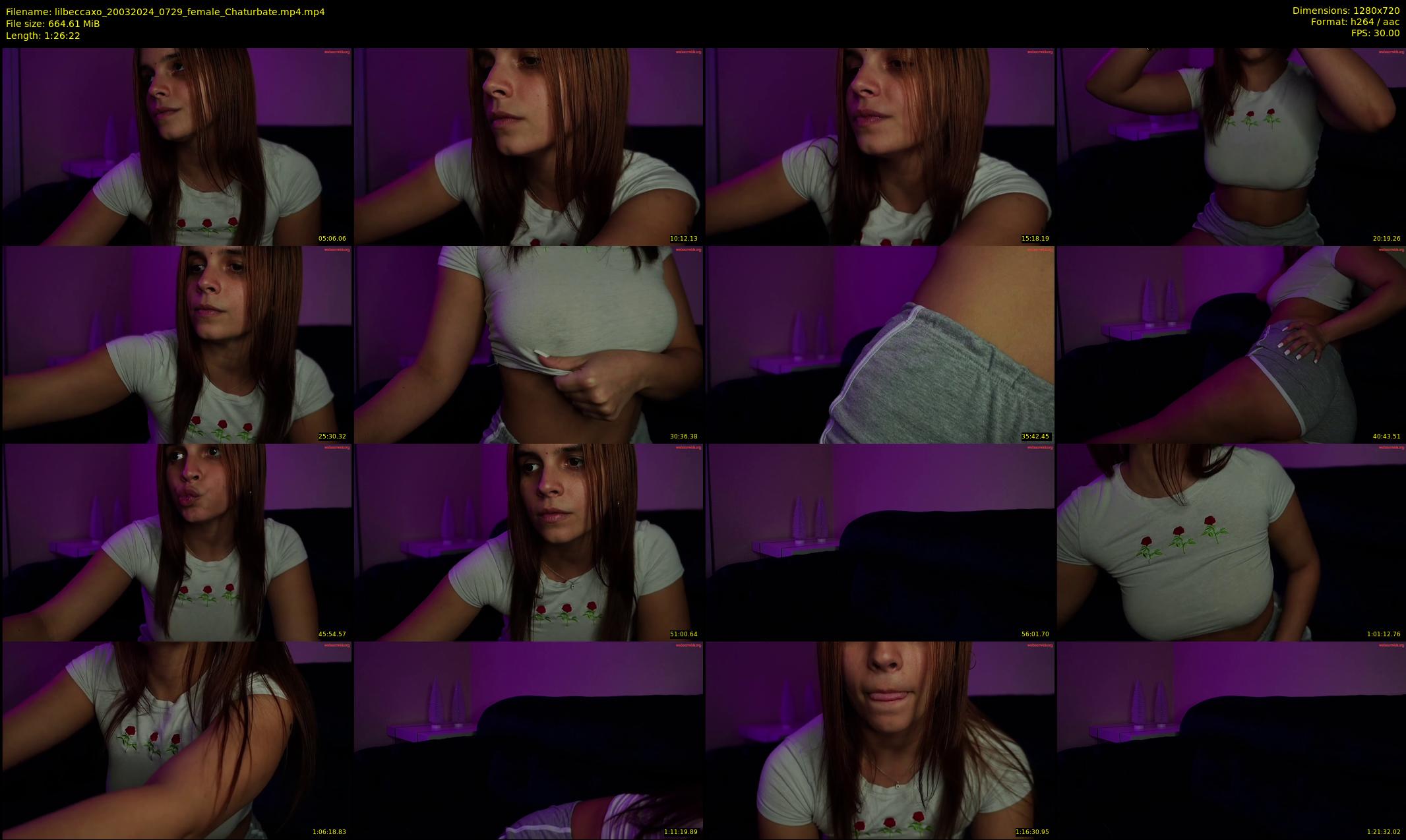 lilbeccaxo — 87 minute Chaturbate female cam show recording, 720p, Mar 20, 2024
