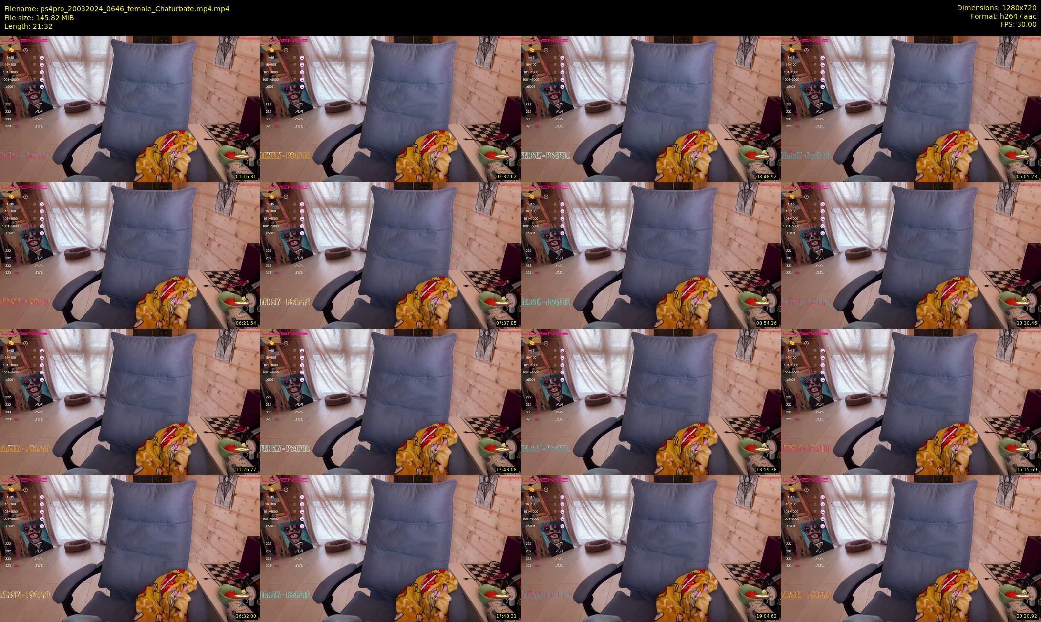 ps4pro — 22 minute Chaturbate female cam show recording, 720p, Mar 20, 2024