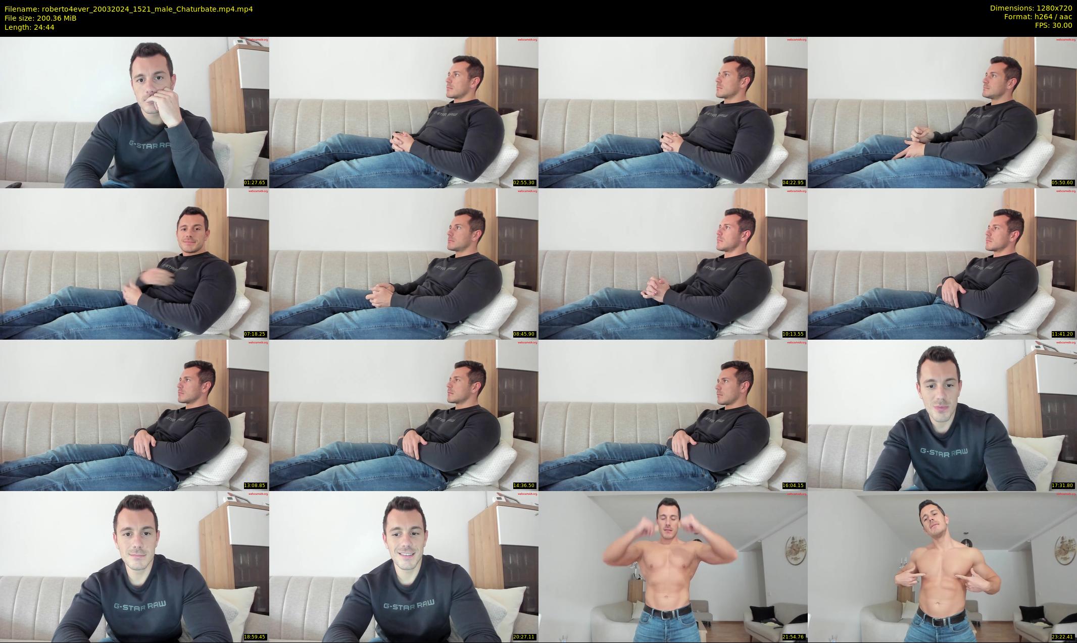 roberto4ever — 25 minute Chaturbate male cam show recording, 720p, Mar 20, 2024