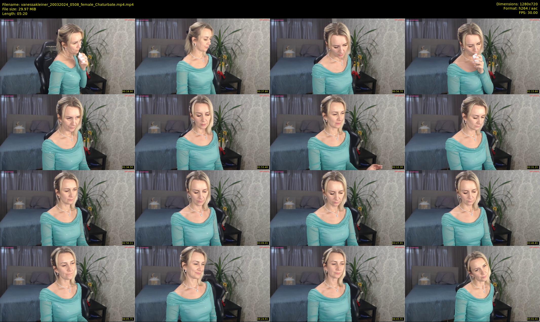 vanessakleiner — 6 minute Chaturbate female cam show recording, 720p, Mar 20, 2024