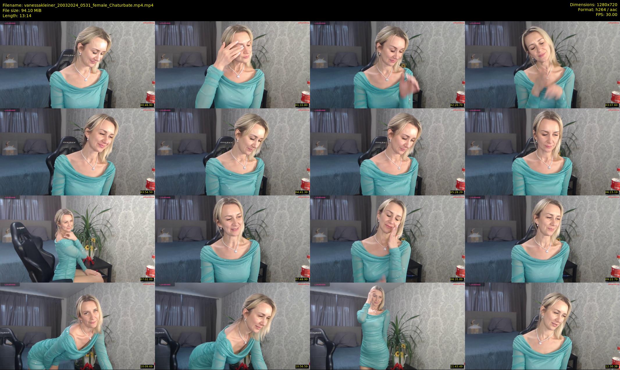 vanessakleiner — 14 minute Chaturbate female cam show recording, 720p, Mar 20, 2024
