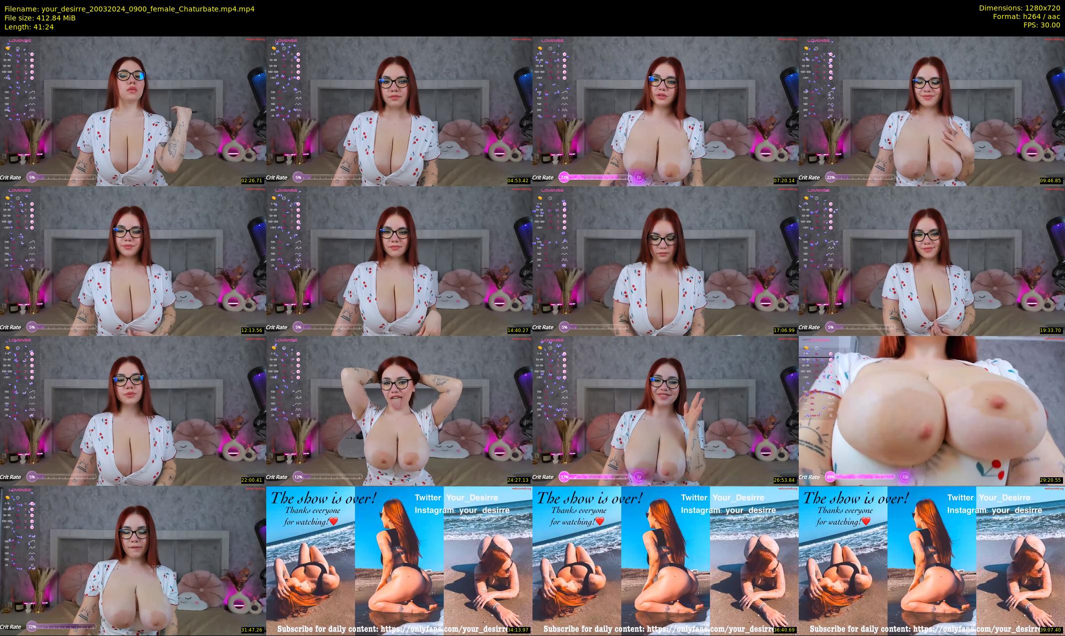 your_desirre — 42 minute Chaturbate female cam show recording, 720p, Mar 20, 2024