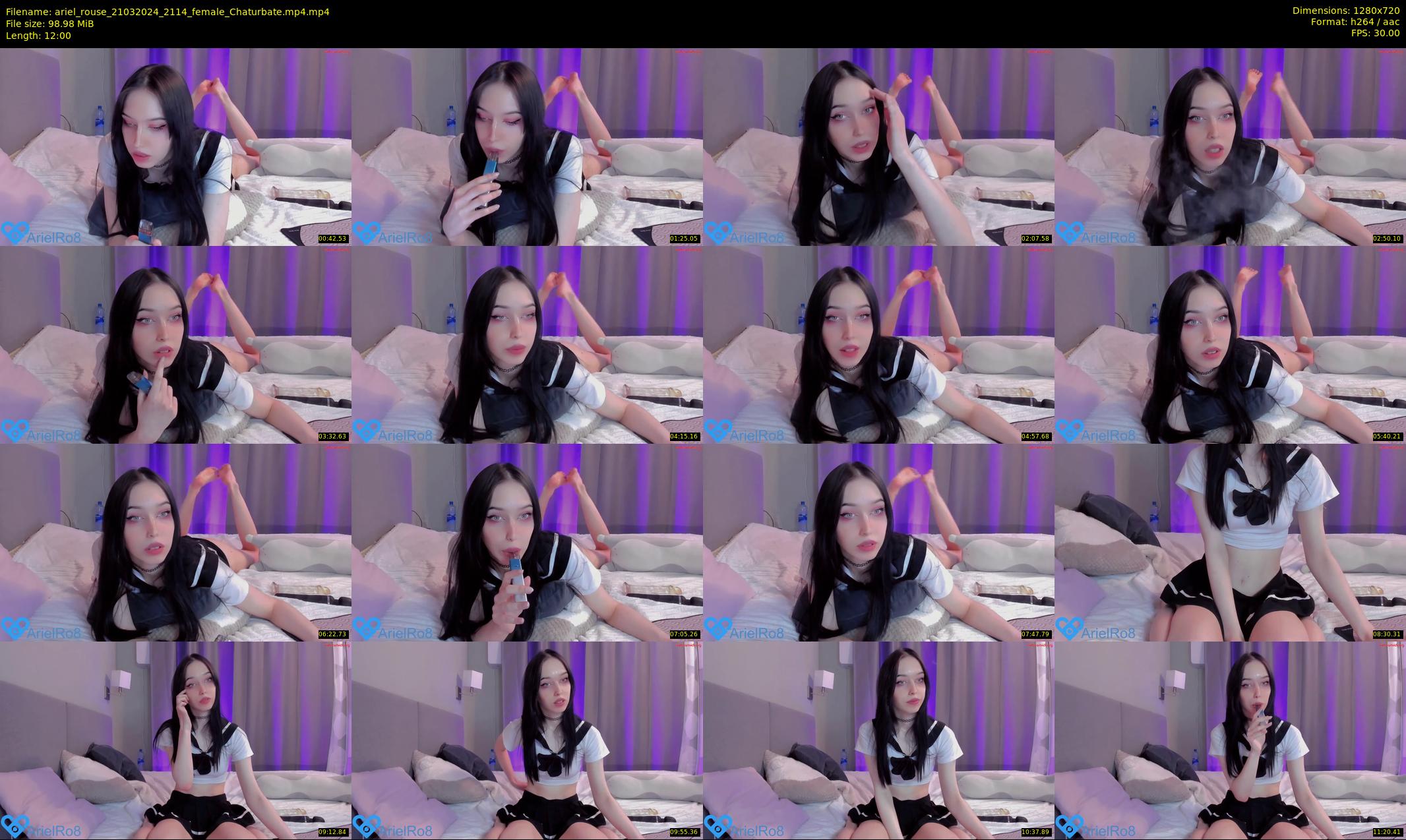 ariel_rouse — 12 minute Chaturbate female cam show recording, 720p, Mar 21, 2024