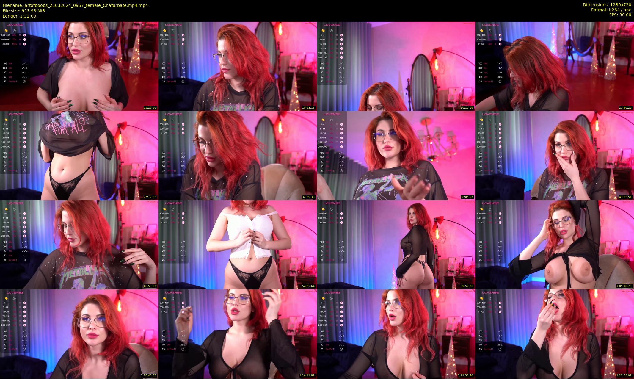 artofboobs — 93 minute Chaturbate female cam show recording, 720p, Mar 21, 2024