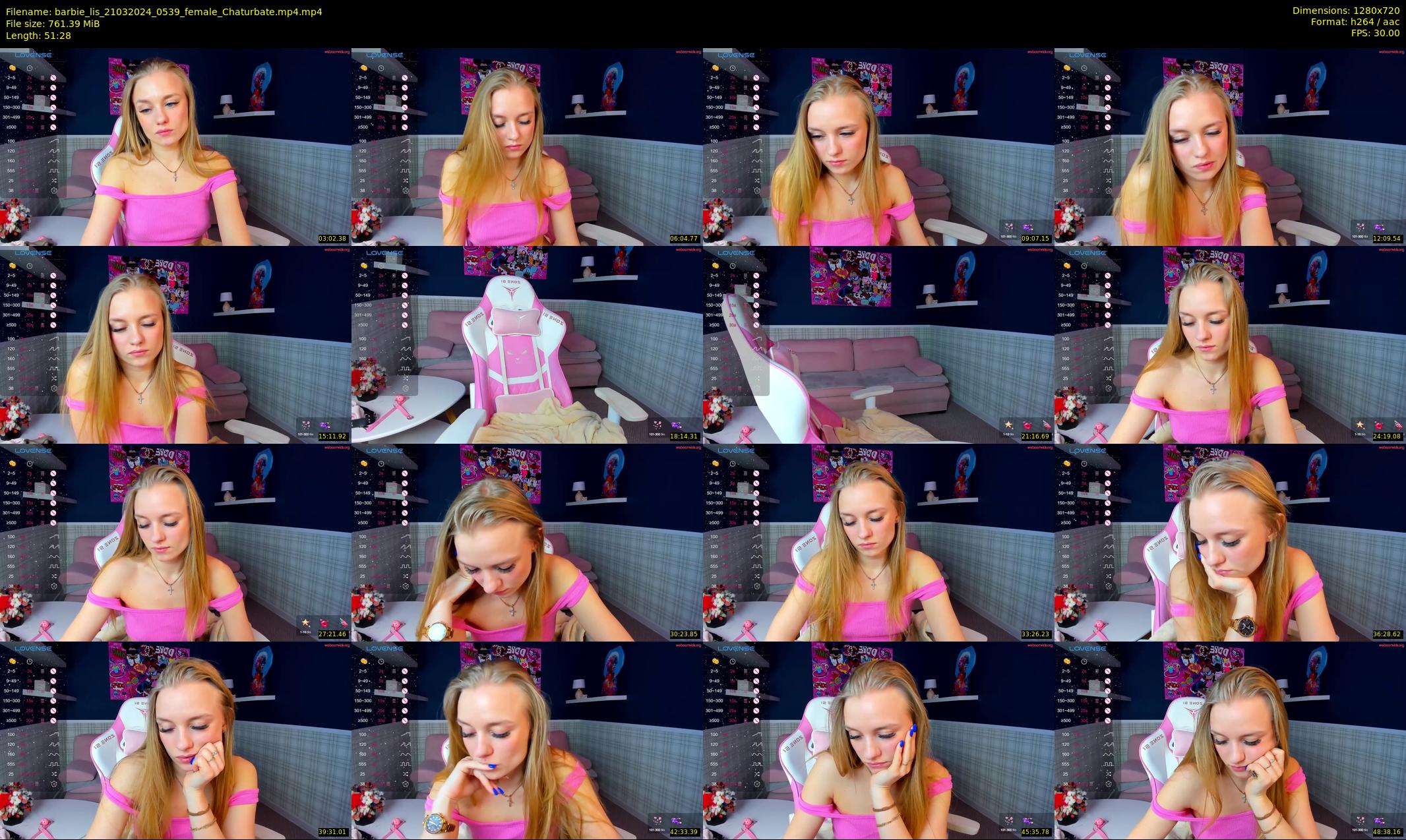 barbie_lis — 52 minute Chaturbate female cam show recording, 720p, Mar 21, 2024