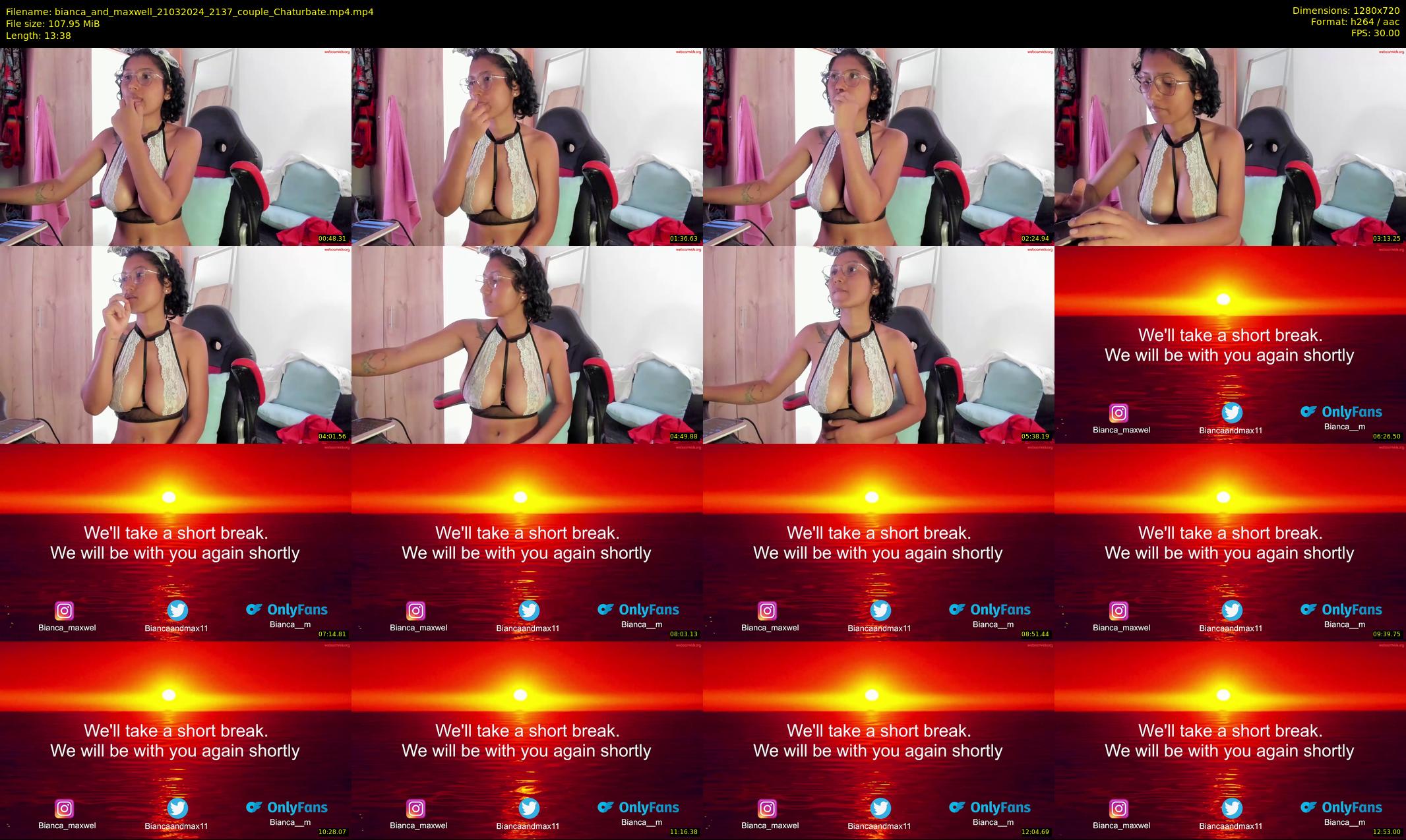 bianca_and_maxwell — 14 minute Chaturbate couple cam show recording, 720p, Mar 21, 2024