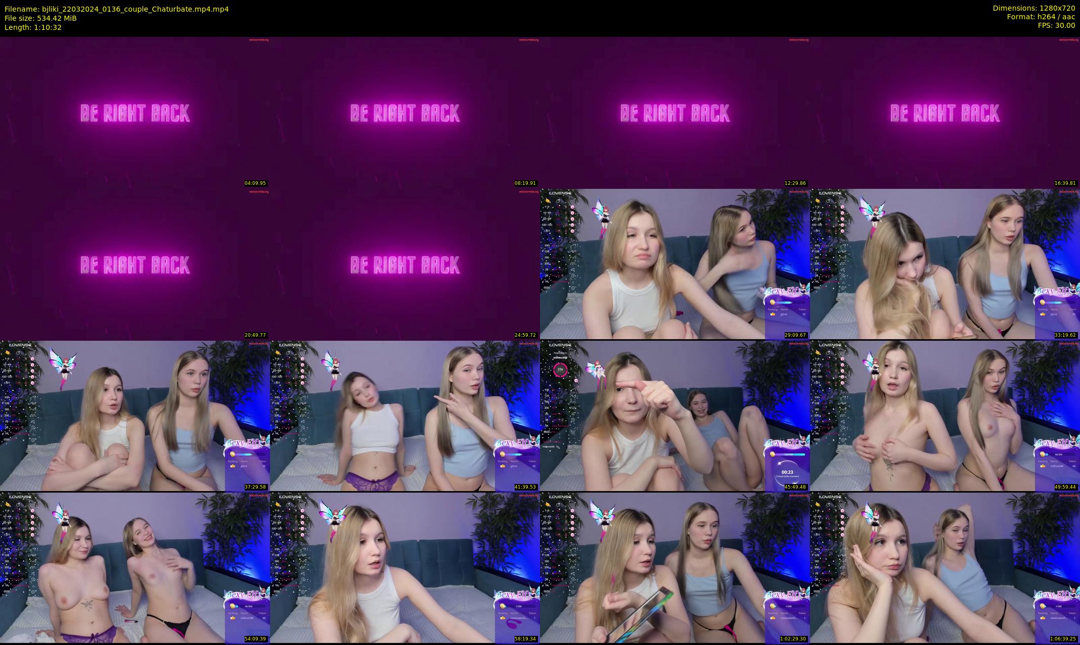 bjliki — 71 minute Chaturbate couple cam show recording, 720p, Mar 22, 2024