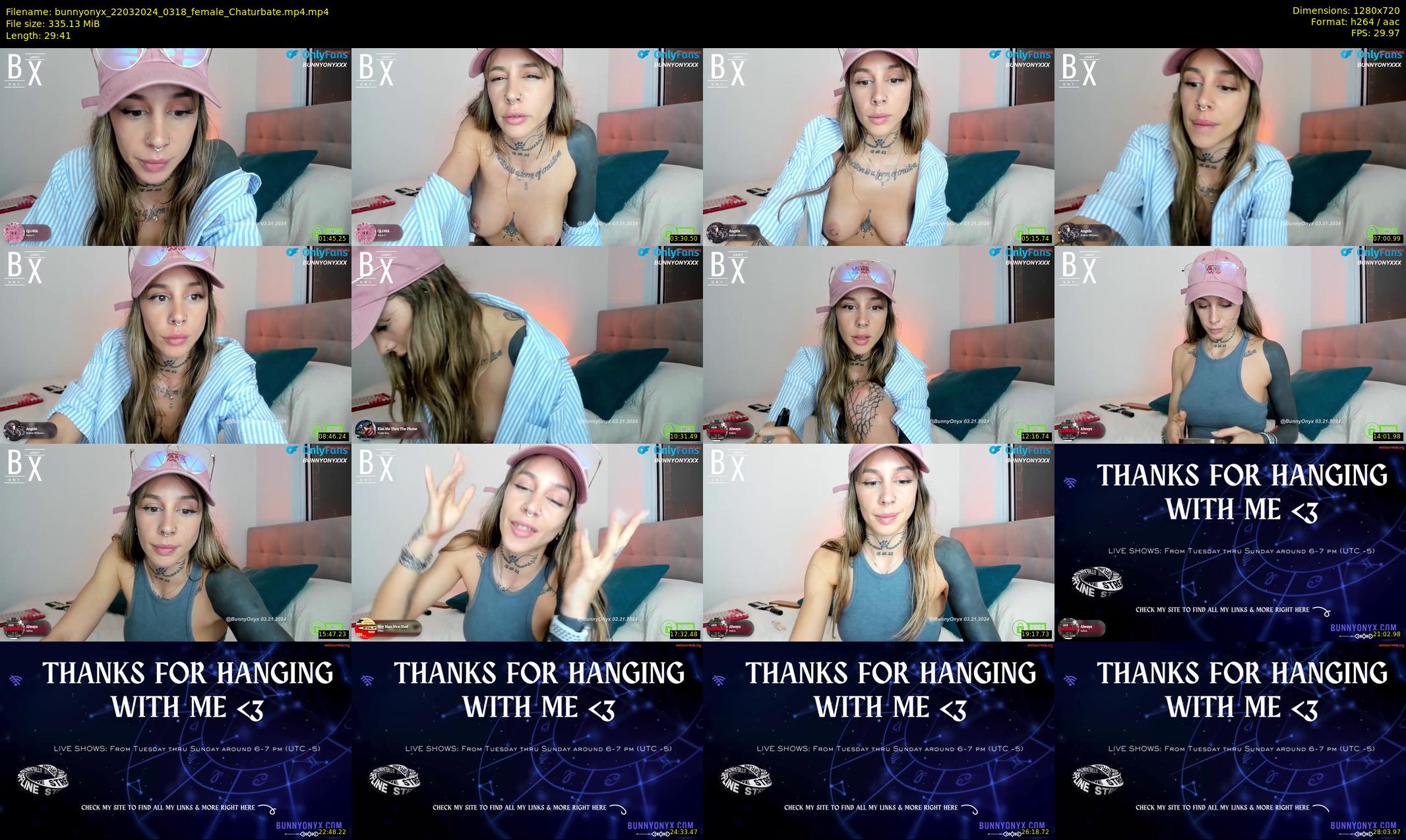 bunnyonyx — 30 minute Chaturbate female cam show recording, 720p, Mar 22, 2024