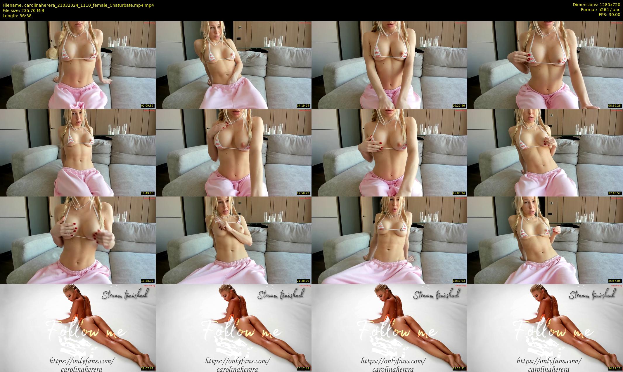 carolinaherera — 37 minute Chaturbate female cam show recording, 720p, Mar 21, 2024