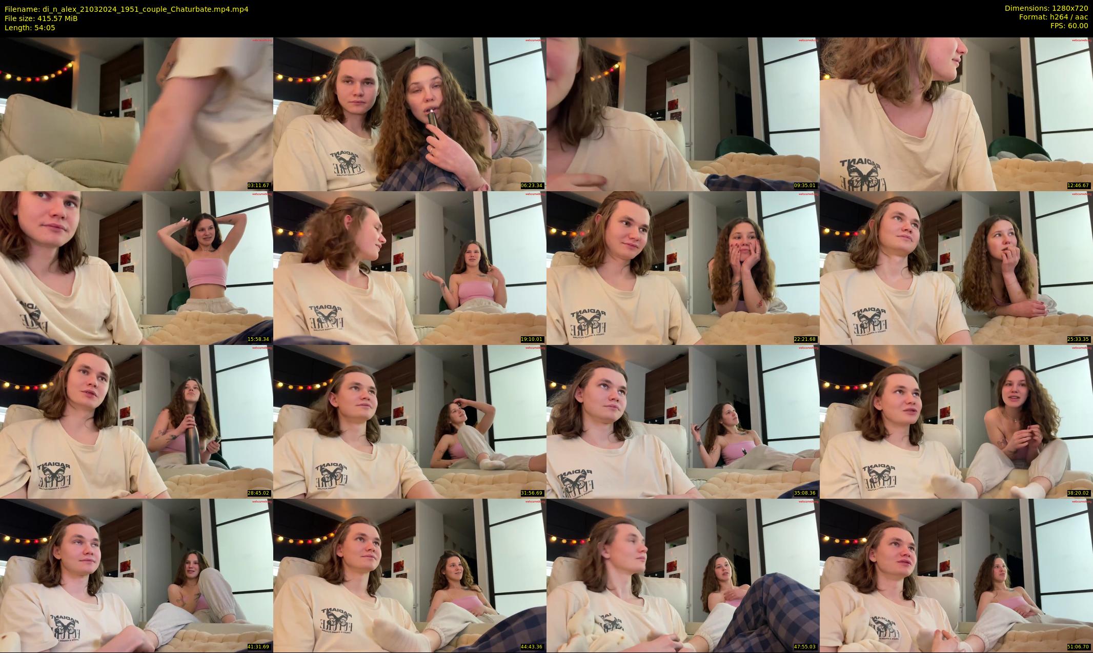 di_n_alex — 55 minute Chaturbate couple cam show recording, 720p, Mar 21, 2024