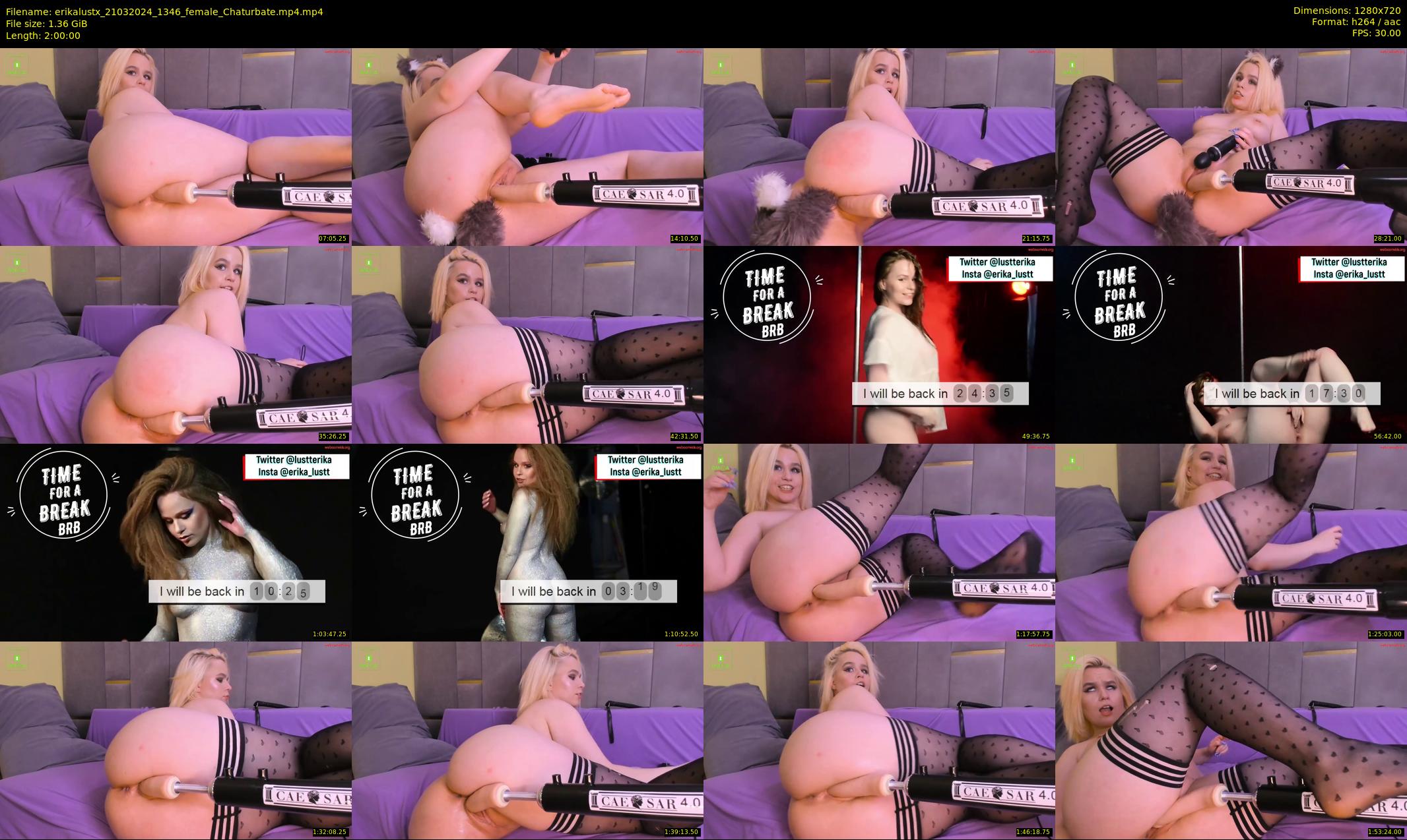 erikalustx — 120 minute Chaturbate female cam show recording, 720p, Mar 21, 2024