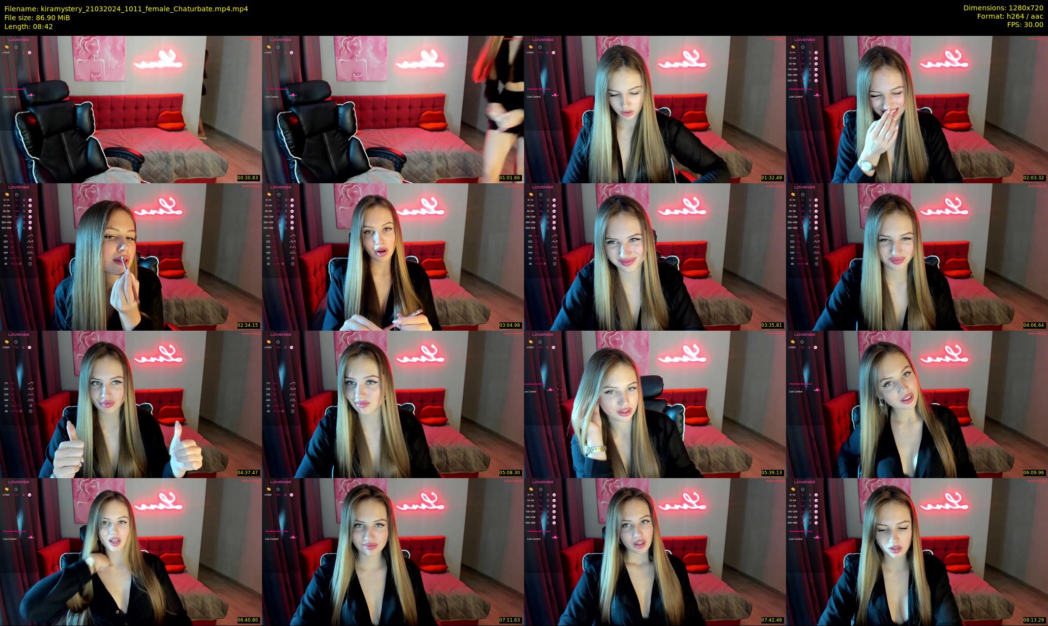 kiramystery — 9 minute Chaturbate female cam show recording, 720p, Mar 21, 2024