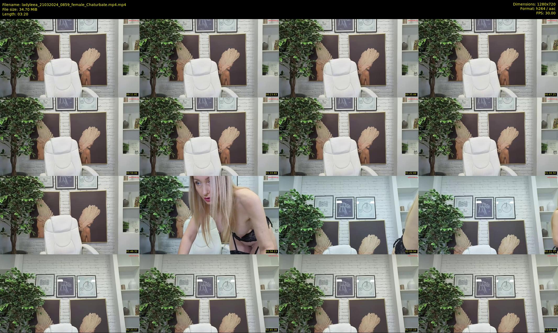 ladyleea — 4 minute Chaturbate female cam show recording, 720p, Mar 21, 2024