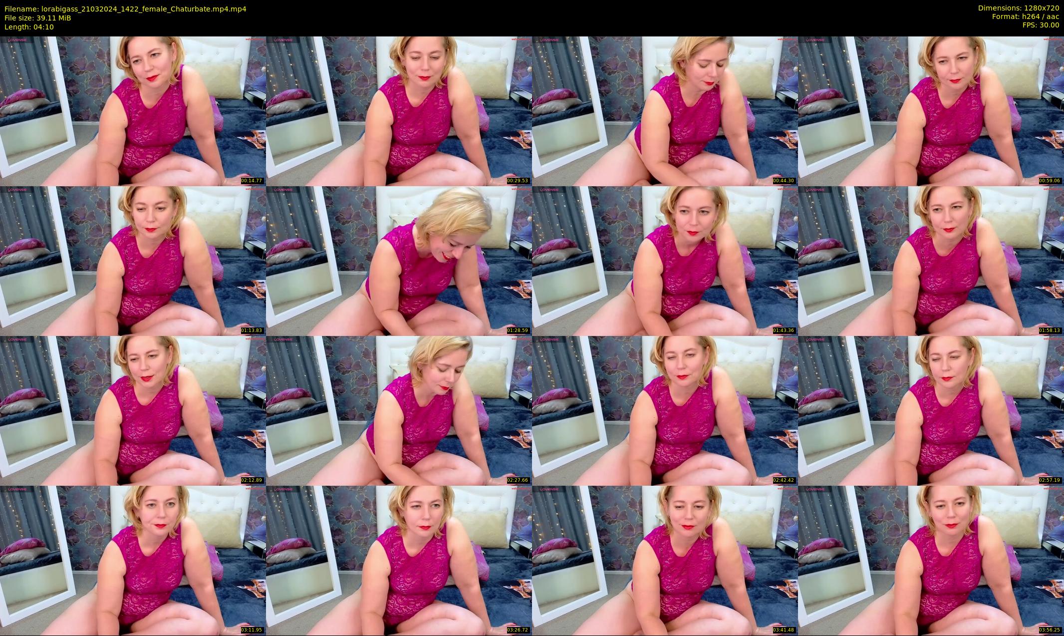lorabigass — 5 minute Chaturbate female cam show recording, 720p, Mar 21, 2024