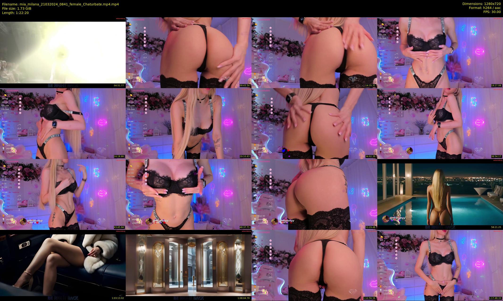 mia_milana — 83 minute Chaturbate female cam show recording, 720p, Mar 21, 2024