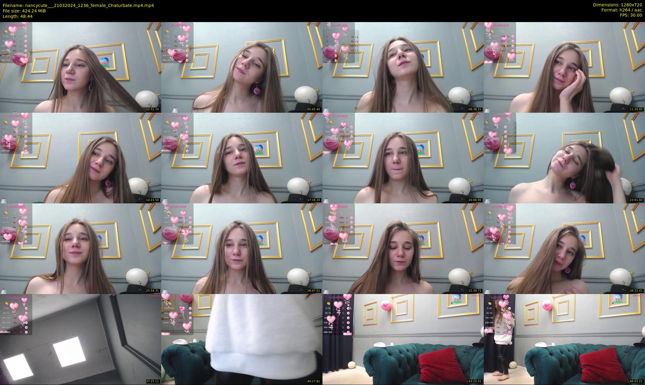 nancycute__ — 49 minute Chaturbate female cam show recording, 720p, Mar 21, 2024