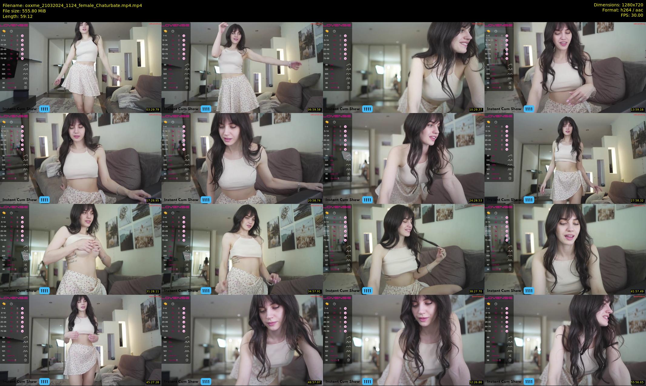 oxxme — 60 minute Chaturbate female cam show recording, 720p, Mar 21, 2024