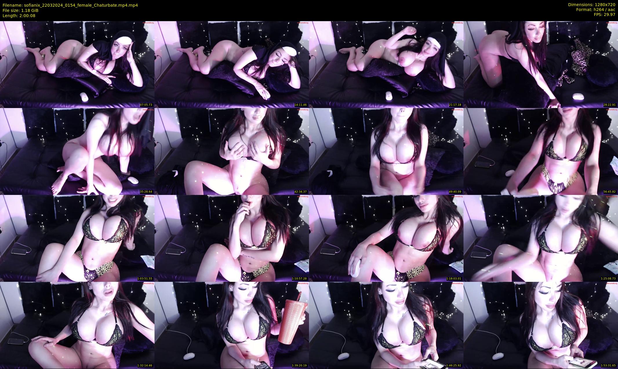 sofianix — 121 minute Chaturbate female cam show recording, 720p, Mar 22, 2024