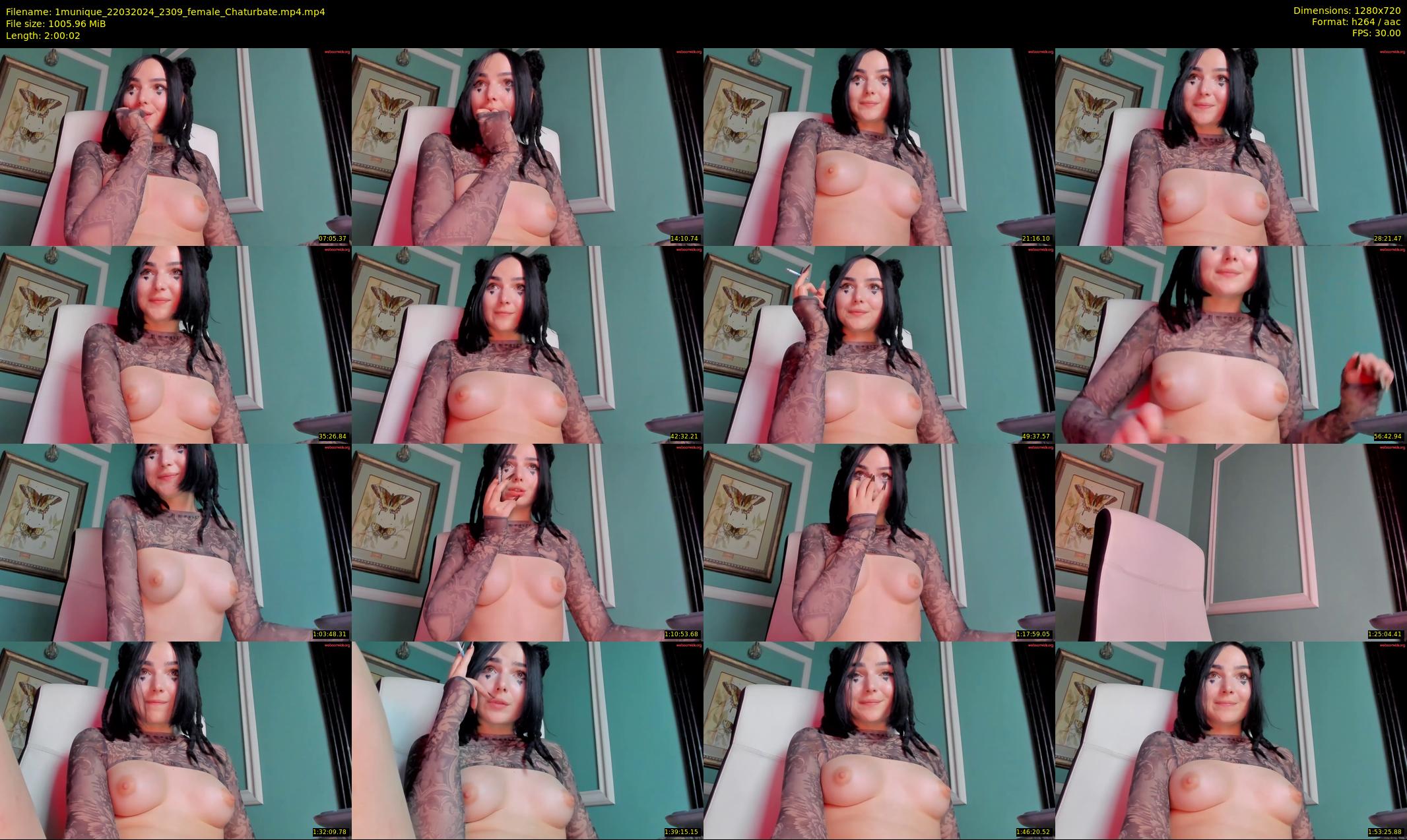 1munique — 121 minute Chaturbate female cam show recording, 720p, Mar 22, 2024