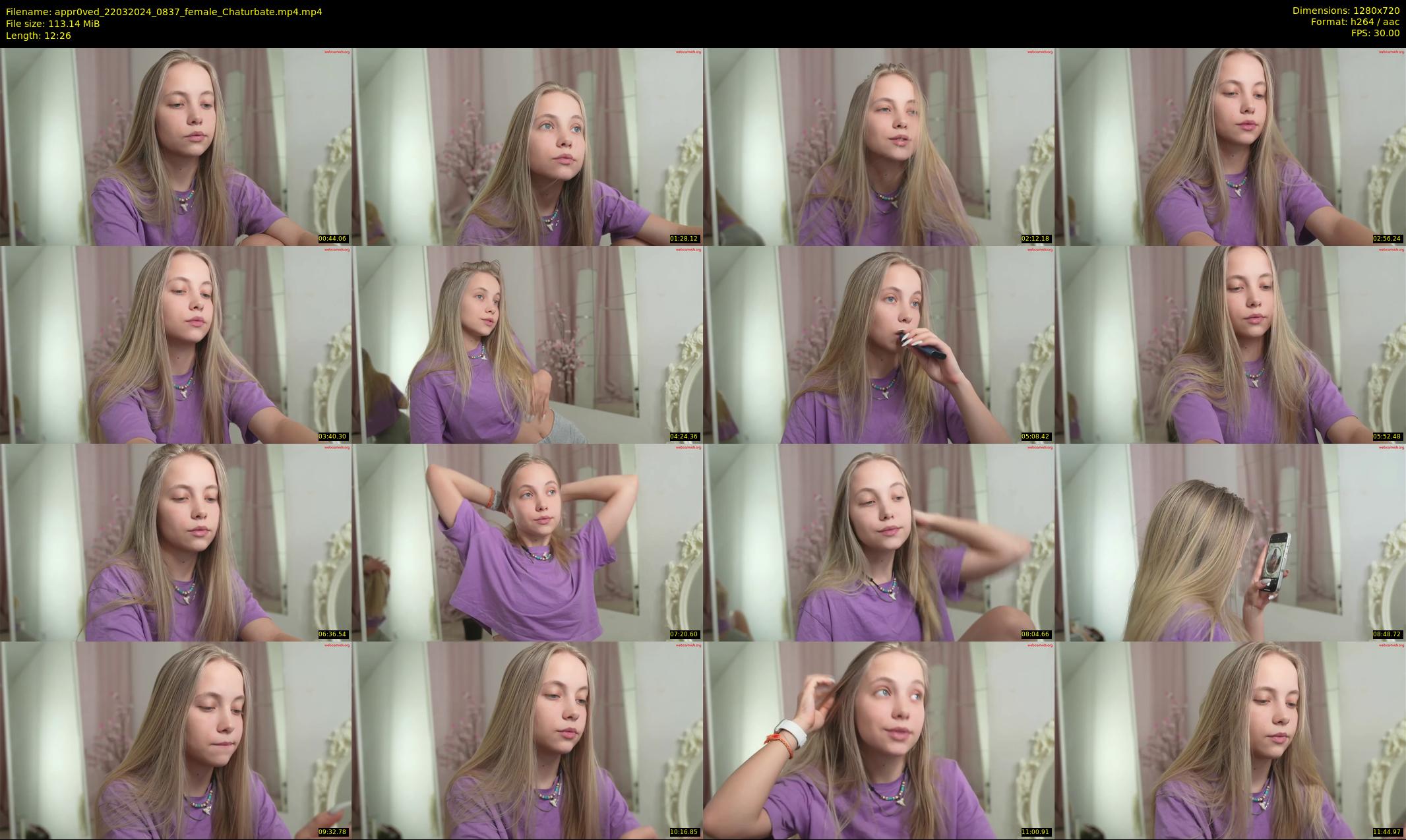 appr0ved — 13 minute Chaturbate female cam show recording, 720p, Mar 22, 2024