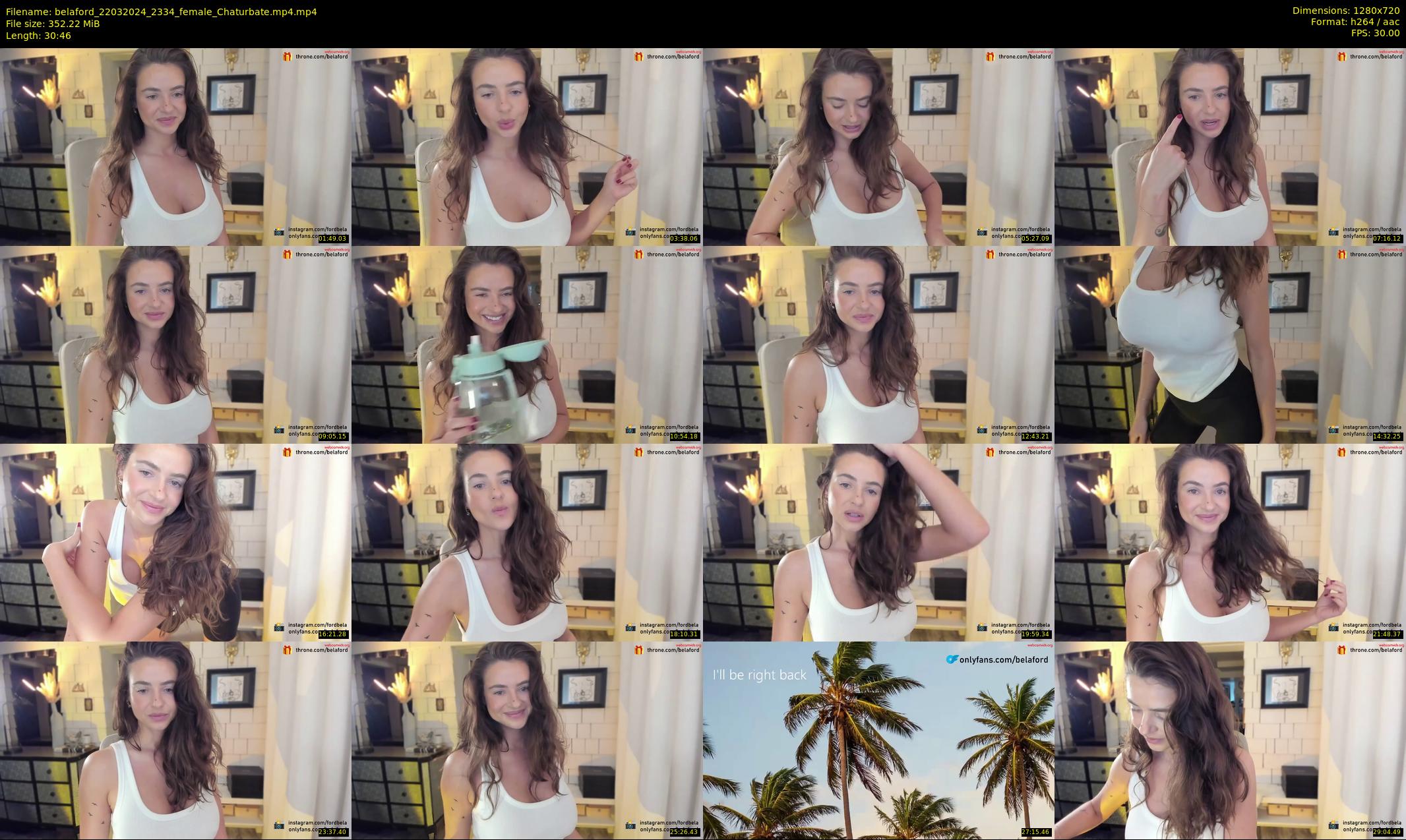 belaford — 31 minute Chaturbate female cam show recording, 720p, Mar 22, 2024