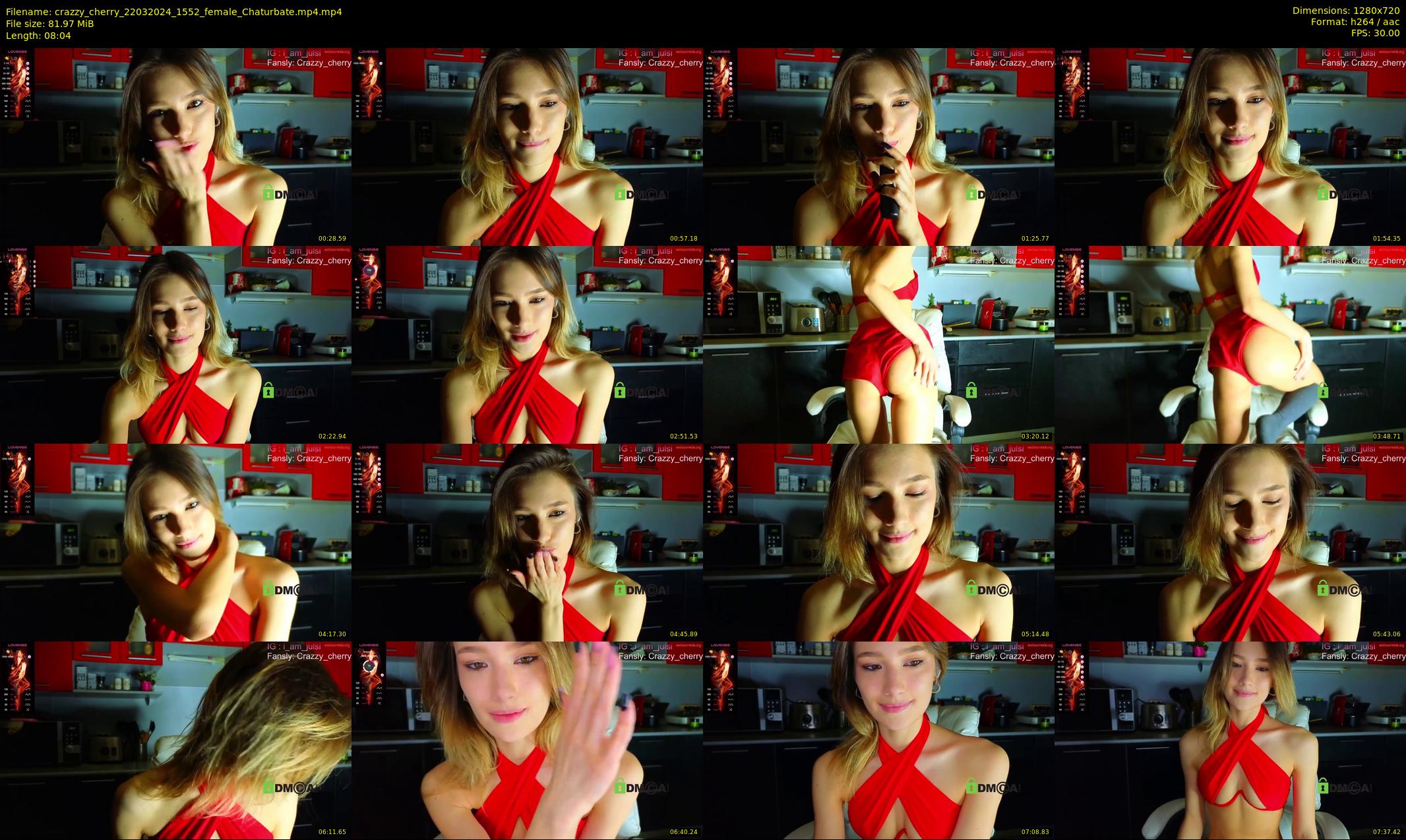 crazzy_cherry — 9 minute Chaturbate female cam show recording, 720p, Mar 22, 2024