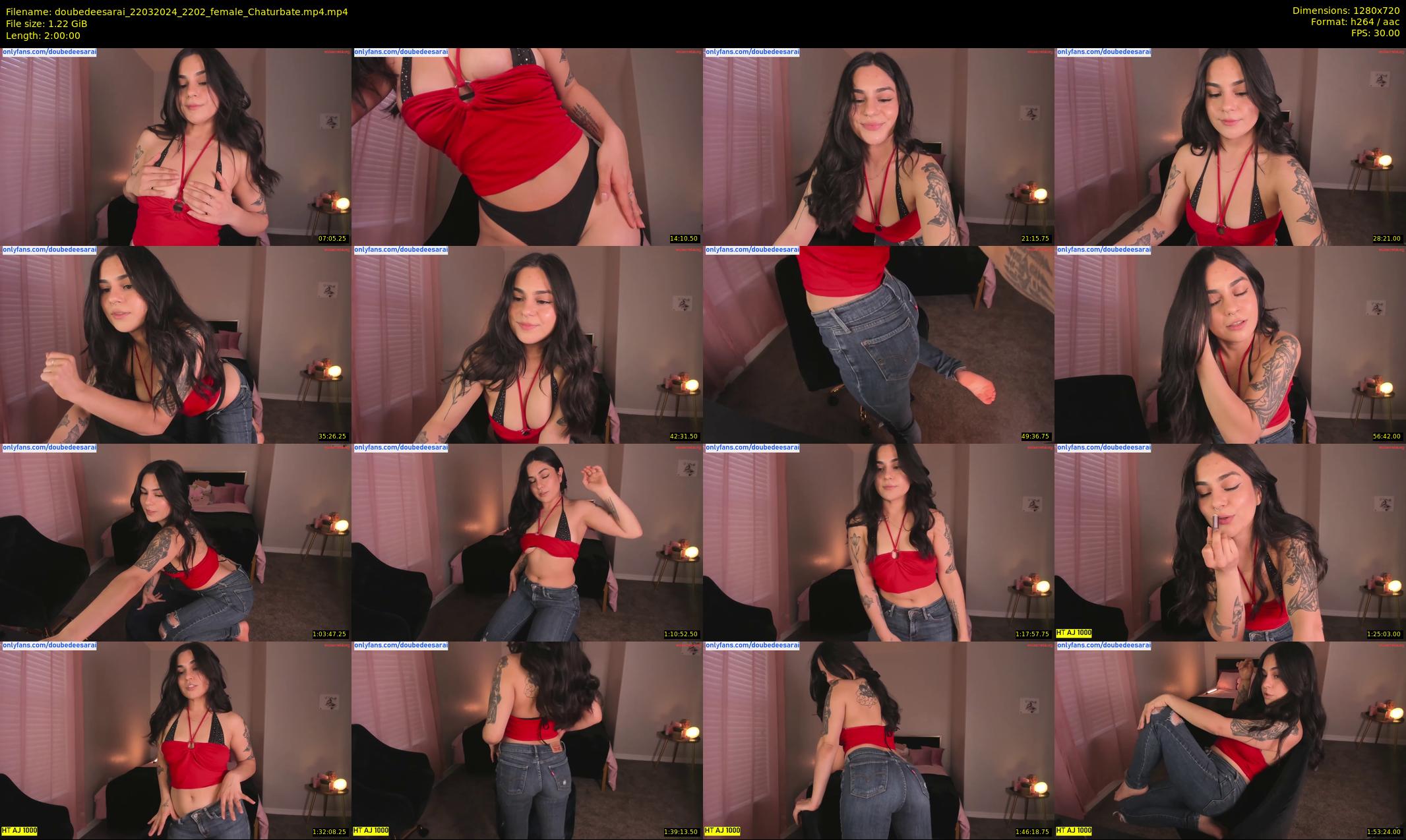 doubedeesarai — 120 minute Chaturbate female cam show recording, 720p, Mar 22, 2024