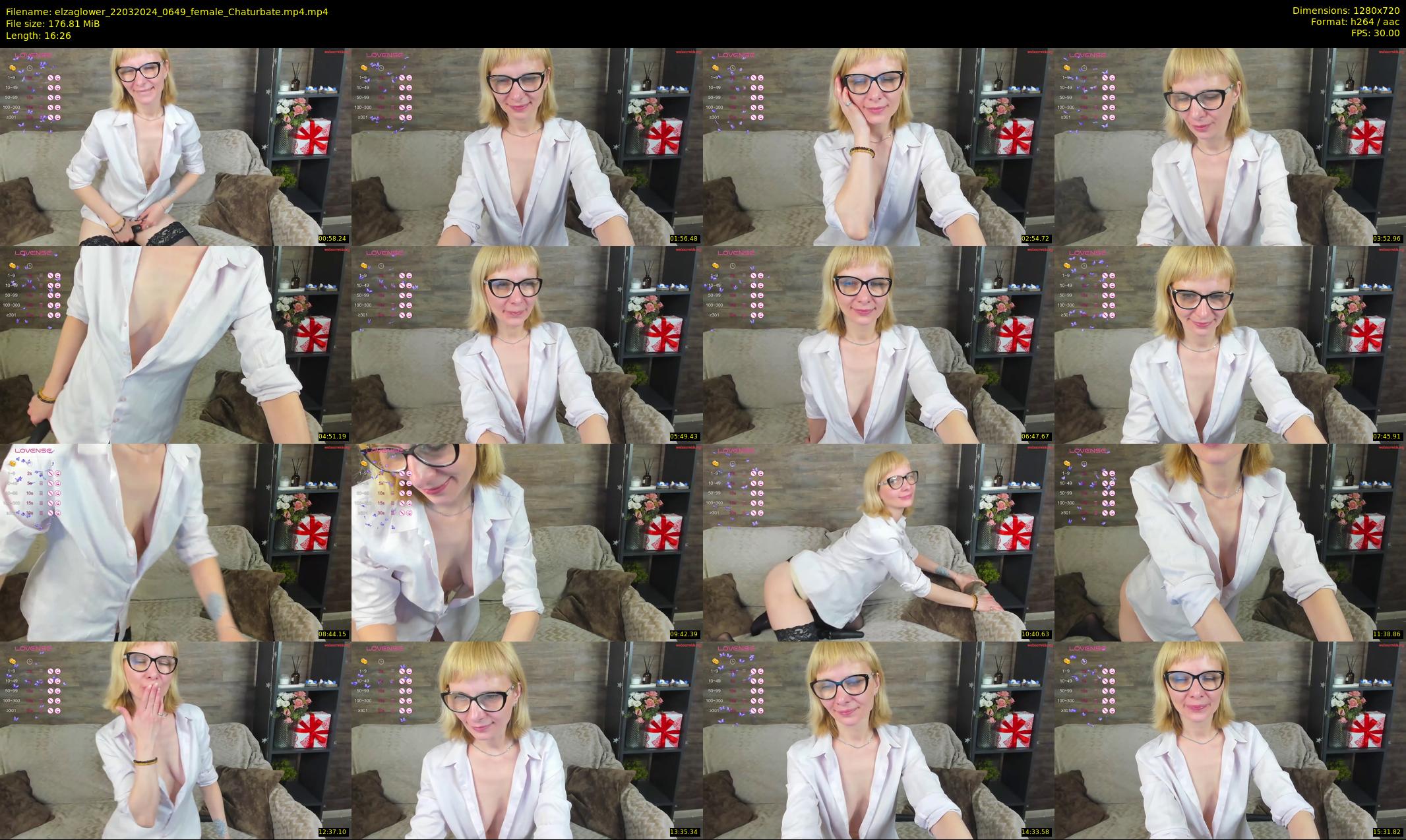 elzaglower — 17 minute Chaturbate female cam show recording, 720p, Mar 22, 2024