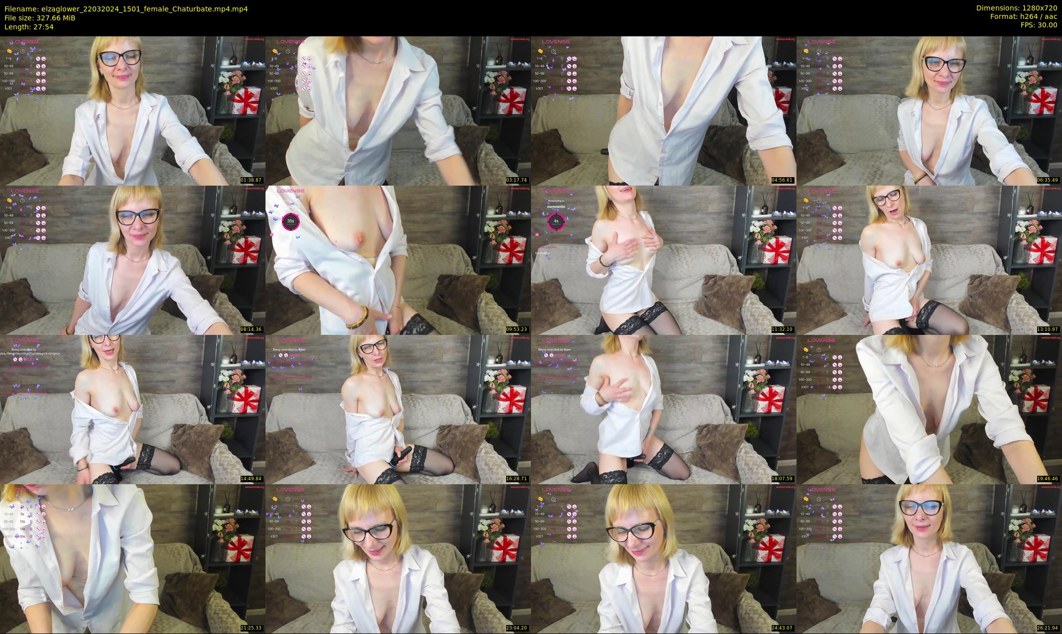 elzaglower — 28 minute Chaturbate female cam show recording, 720p, Mar 22, 2024