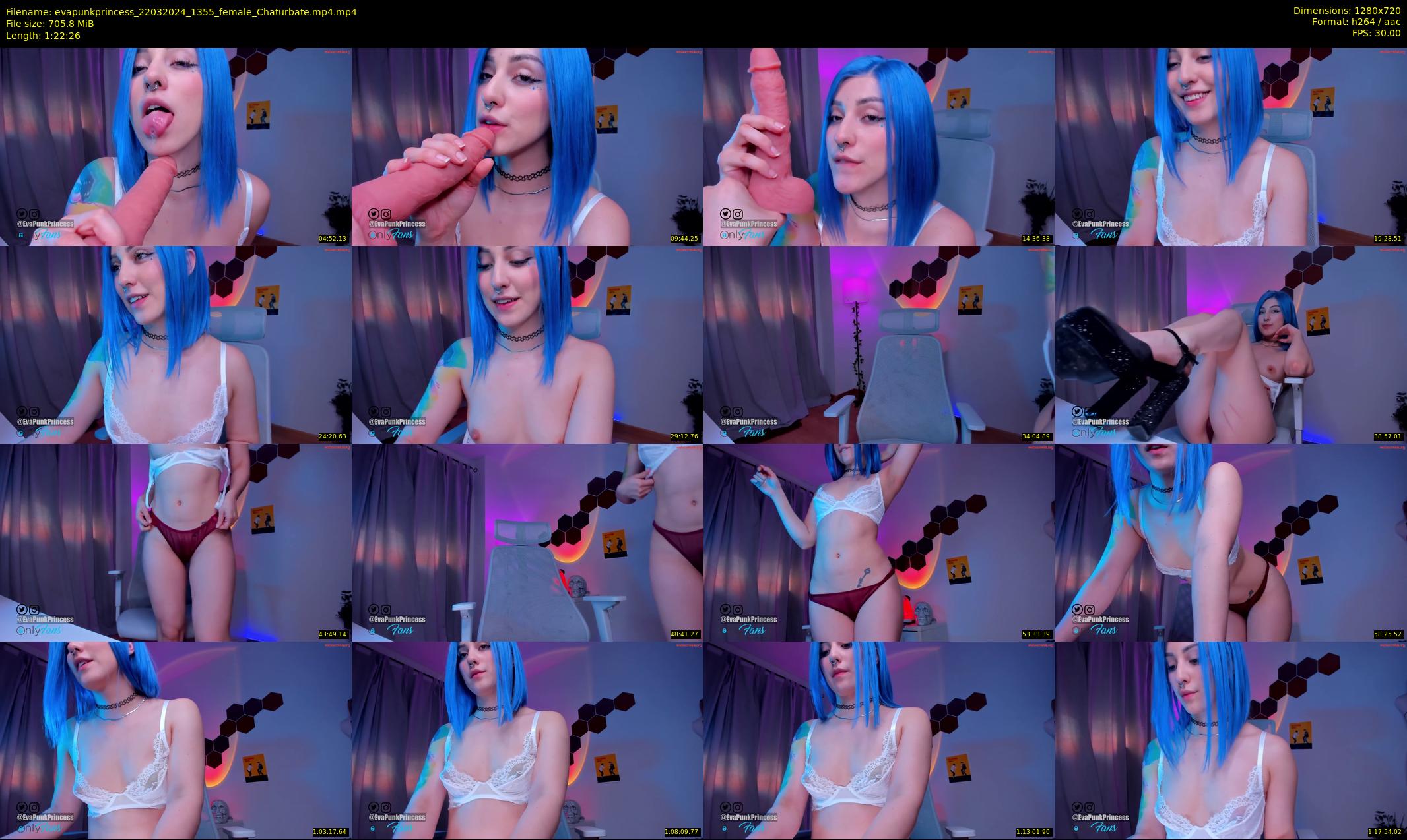 evapunkprincess — 83 minute Chaturbate female cam show recording, 720p, Mar 22, 2024