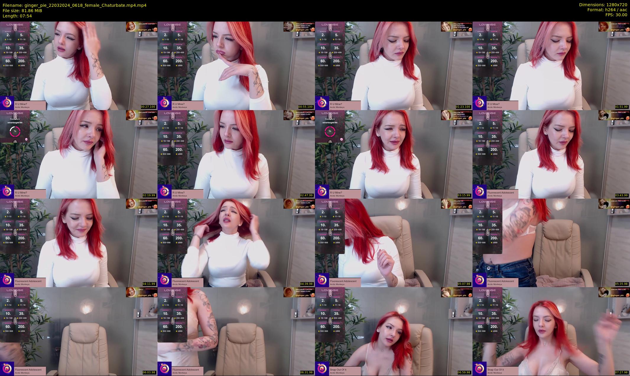 ginger_pie — 8 minute Chaturbate female cam show recording, 720p, Mar 22, 2024