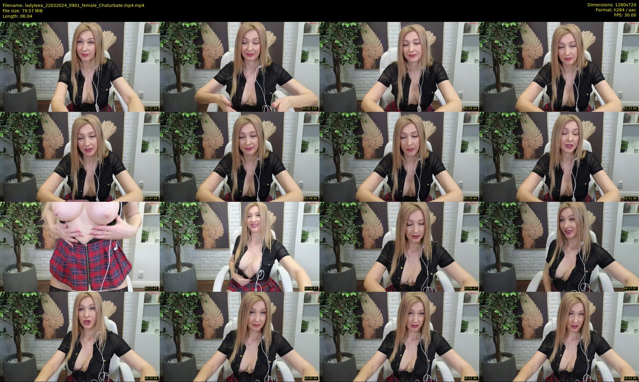 ladyleea — 7 minute Chaturbate female cam show recording, 720p, Mar 22, 2024