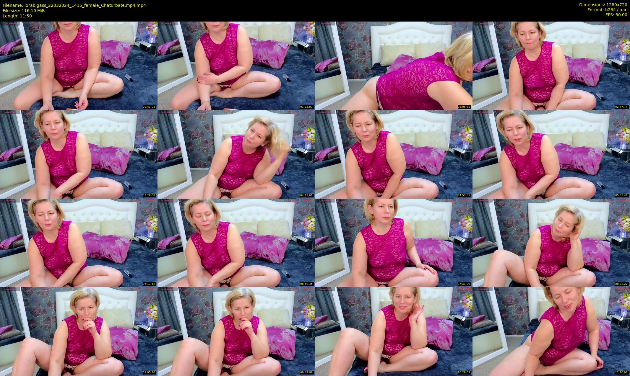 lorabigass — 12 minute Chaturbate female cam show recording, 720p, Mar 22, 2024