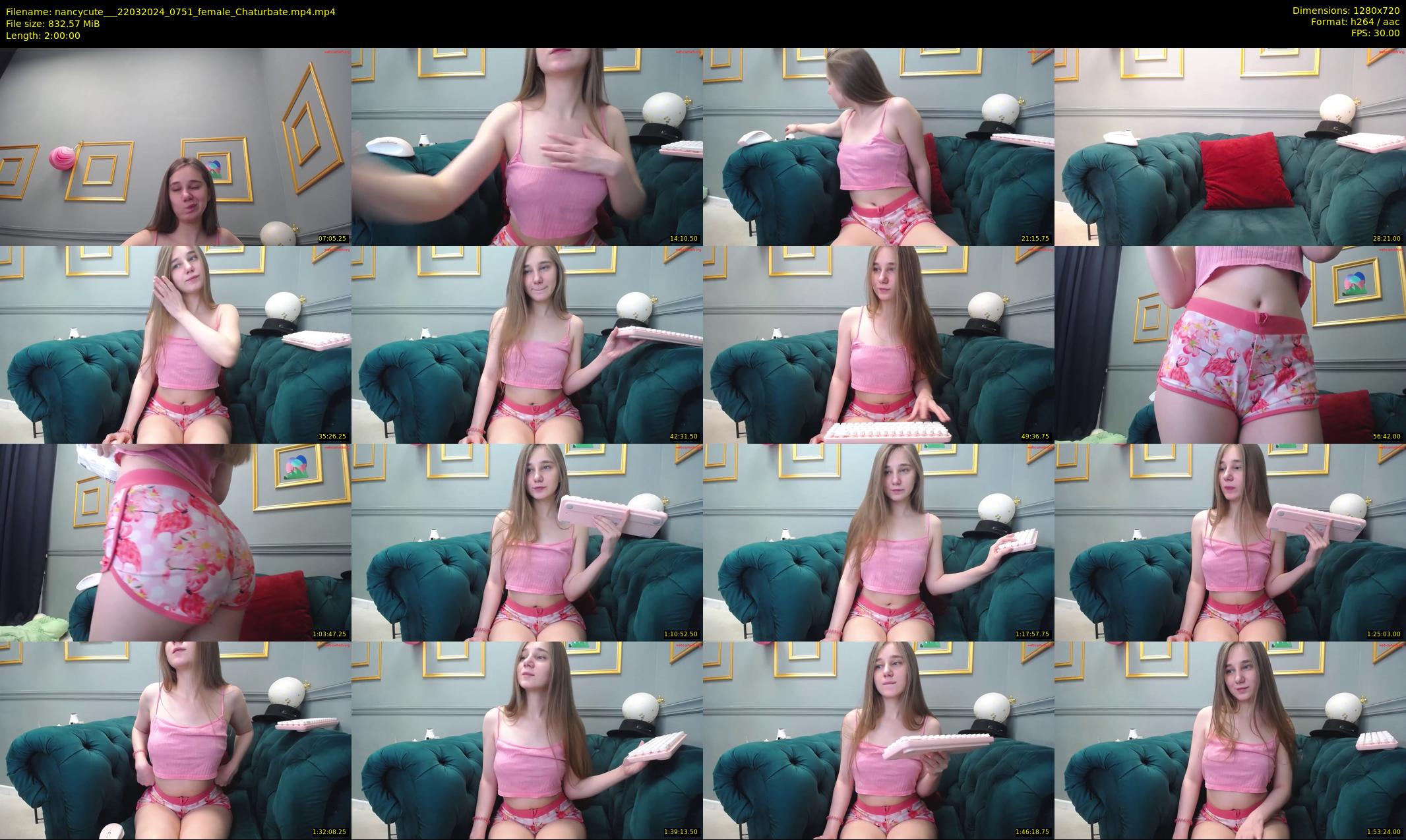 nancycute__ — 120 minute Chaturbate female cam show recording, 720p, Mar 22, 2024