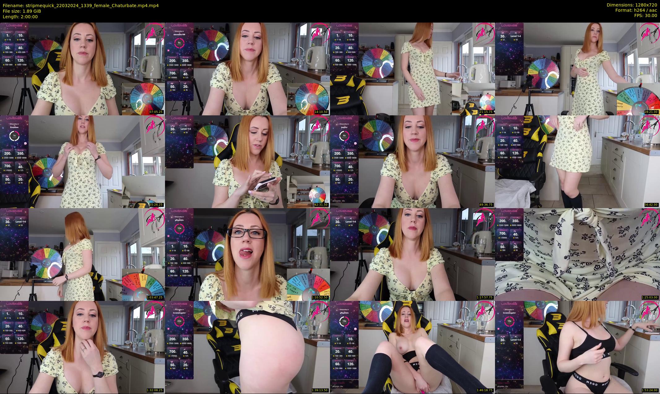 stripmequick — 120 minute Chaturbate female cam show recording, 720p, Mar 22, 2024