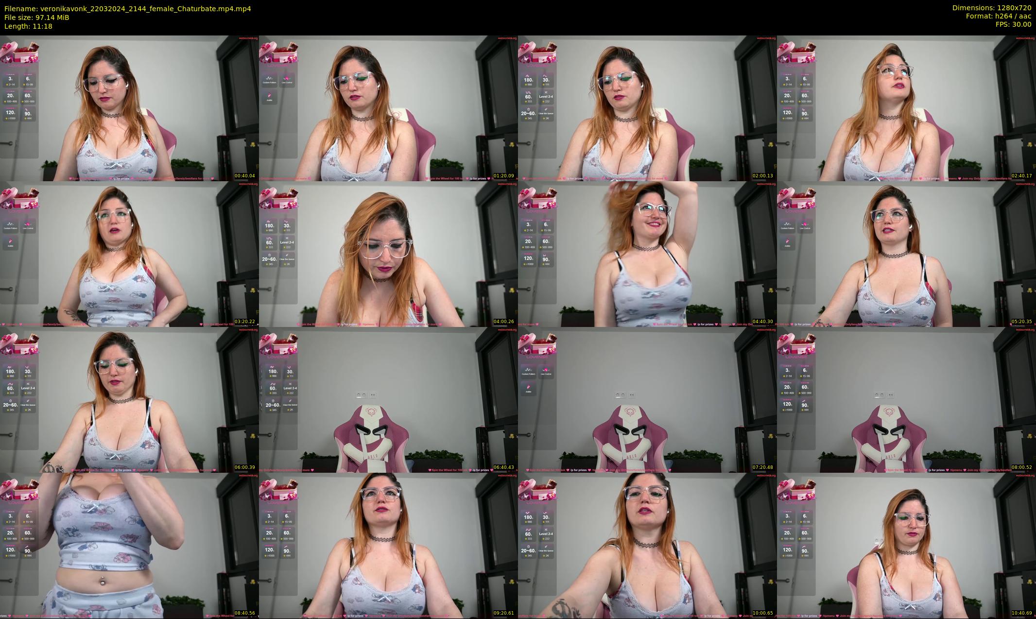 veronikavonk — 12 minute Chaturbate female cam show recording, 720p, Mar 22, 2024