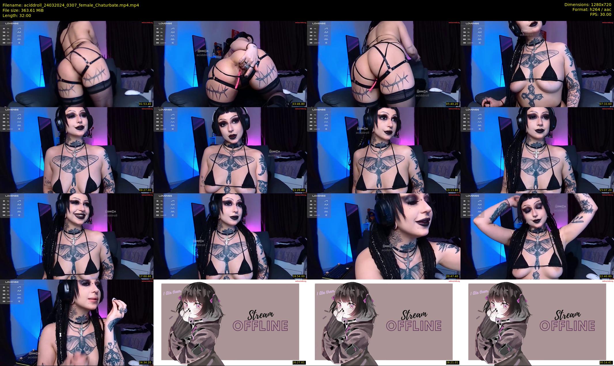 aciddroll — 32 minute Chaturbate female cam show recording, 720p, Mar 24, 2024