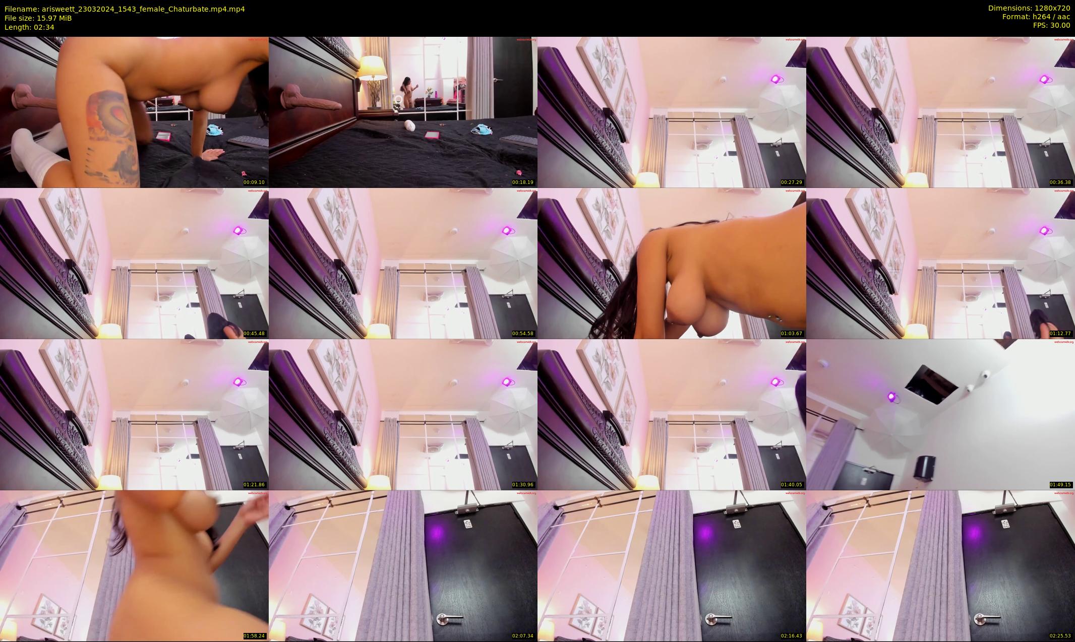 arisweett — 3 minute Chaturbate female cam show recording, 720p, Mar 23, 2024