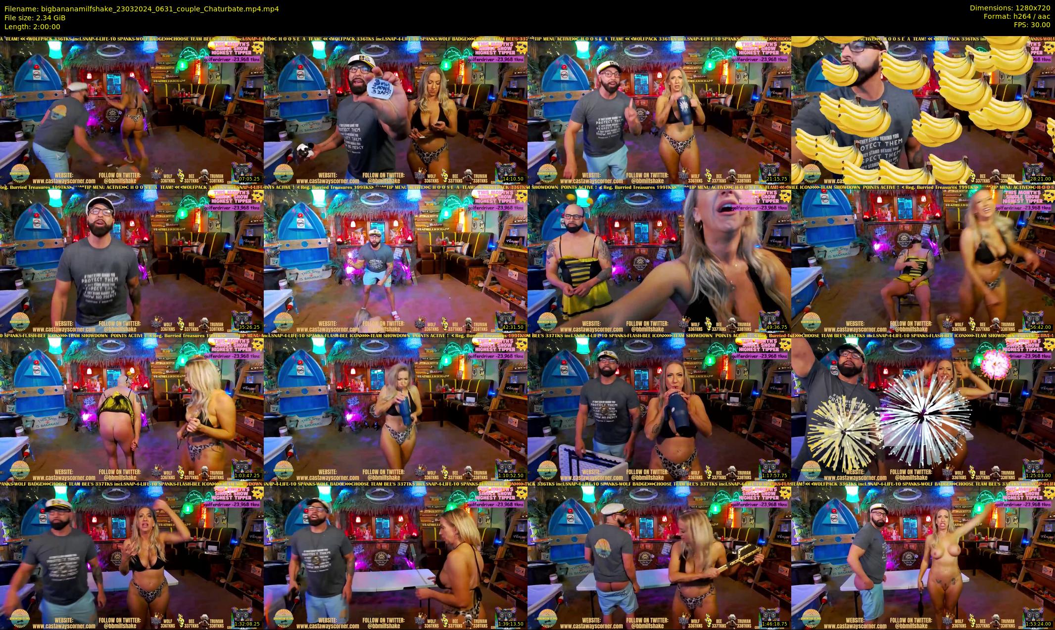 bigbananamilfshake — 120 minute Chaturbate couple cam show recording, 720p, Mar 23, 2024